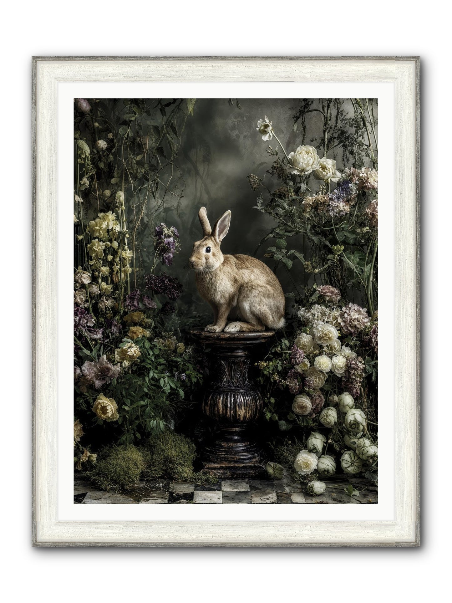 Where Angels Converge Framed Print - Driftwood White 36x48