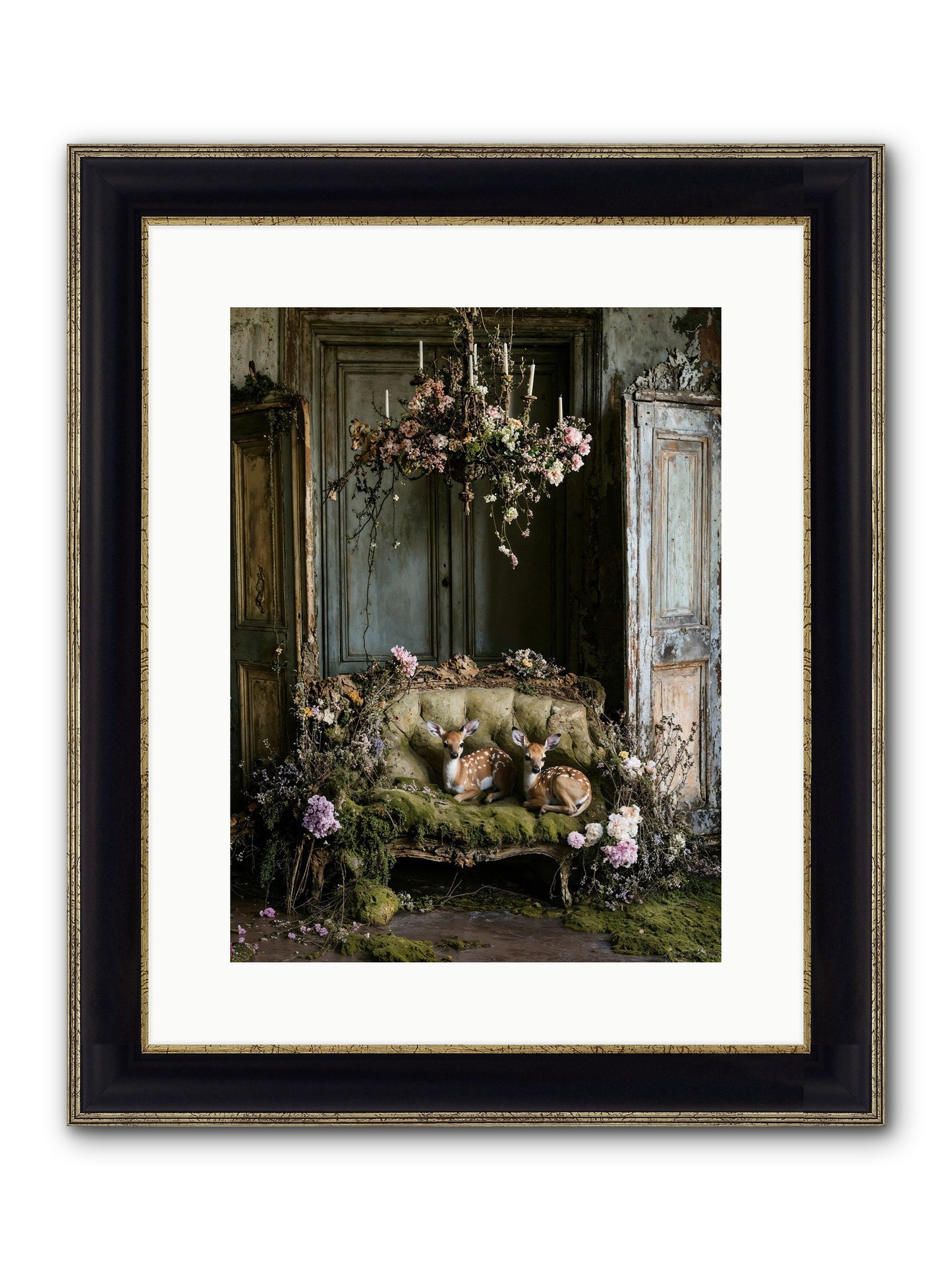 Where Angels Rest Framed Print - Black & Gold 12x16