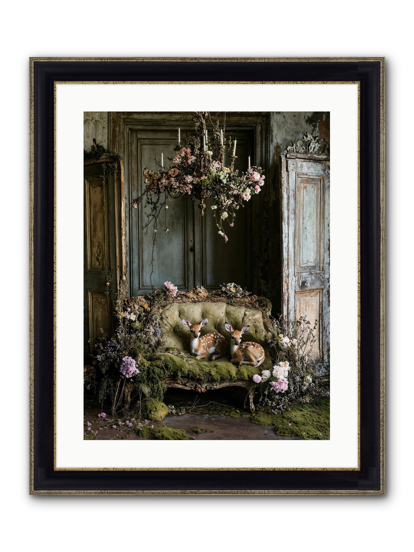 Where Angels Rest Framed Print - Black & Gold 18x24