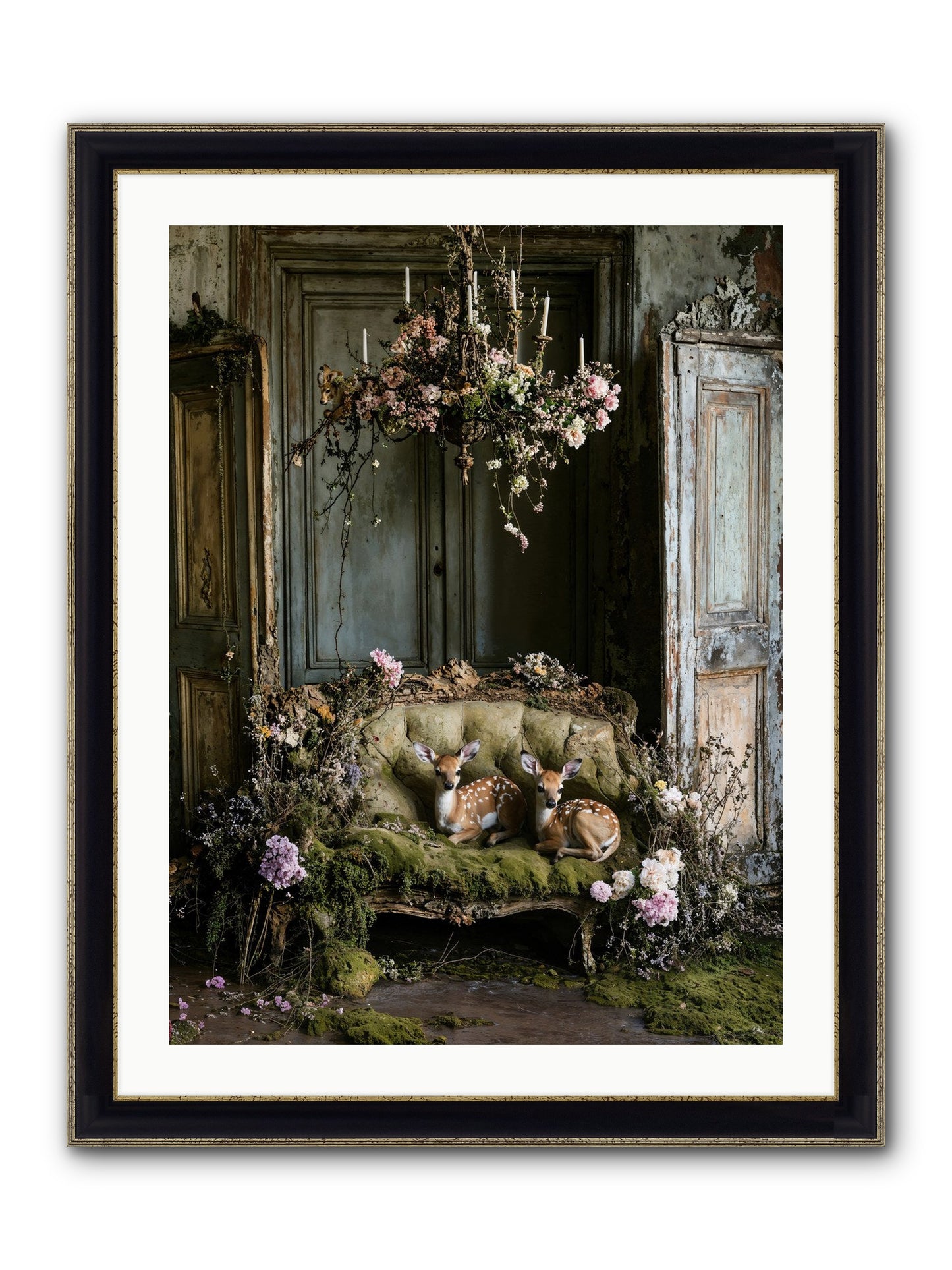 Where Angels Rest Framed Print - Black & Gold 24x32