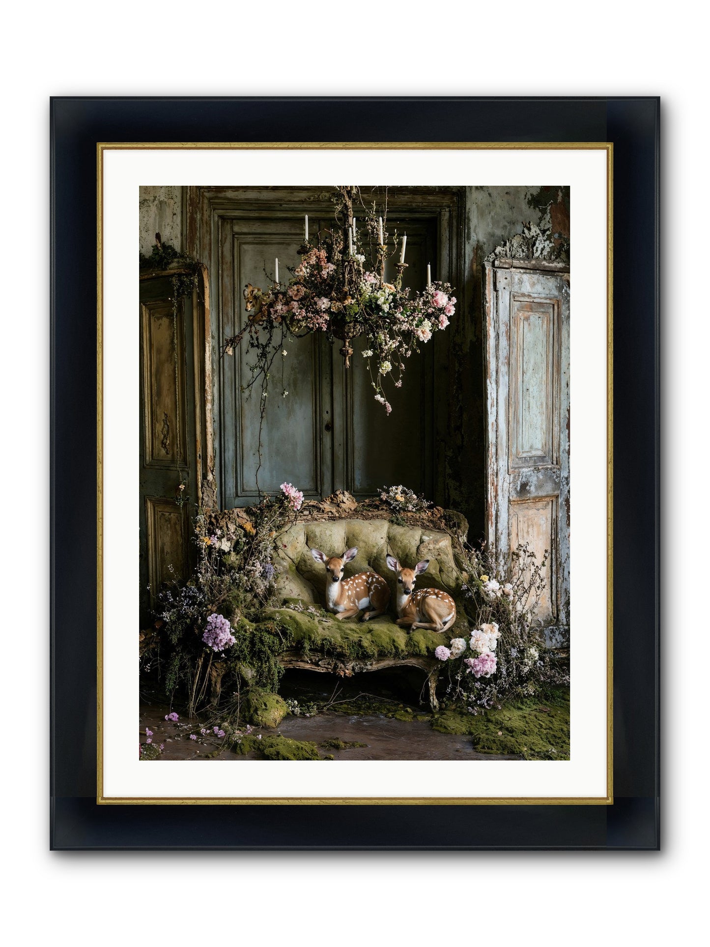 Where Angels Rest Framed Print - Wide Black w/Gold 24x32