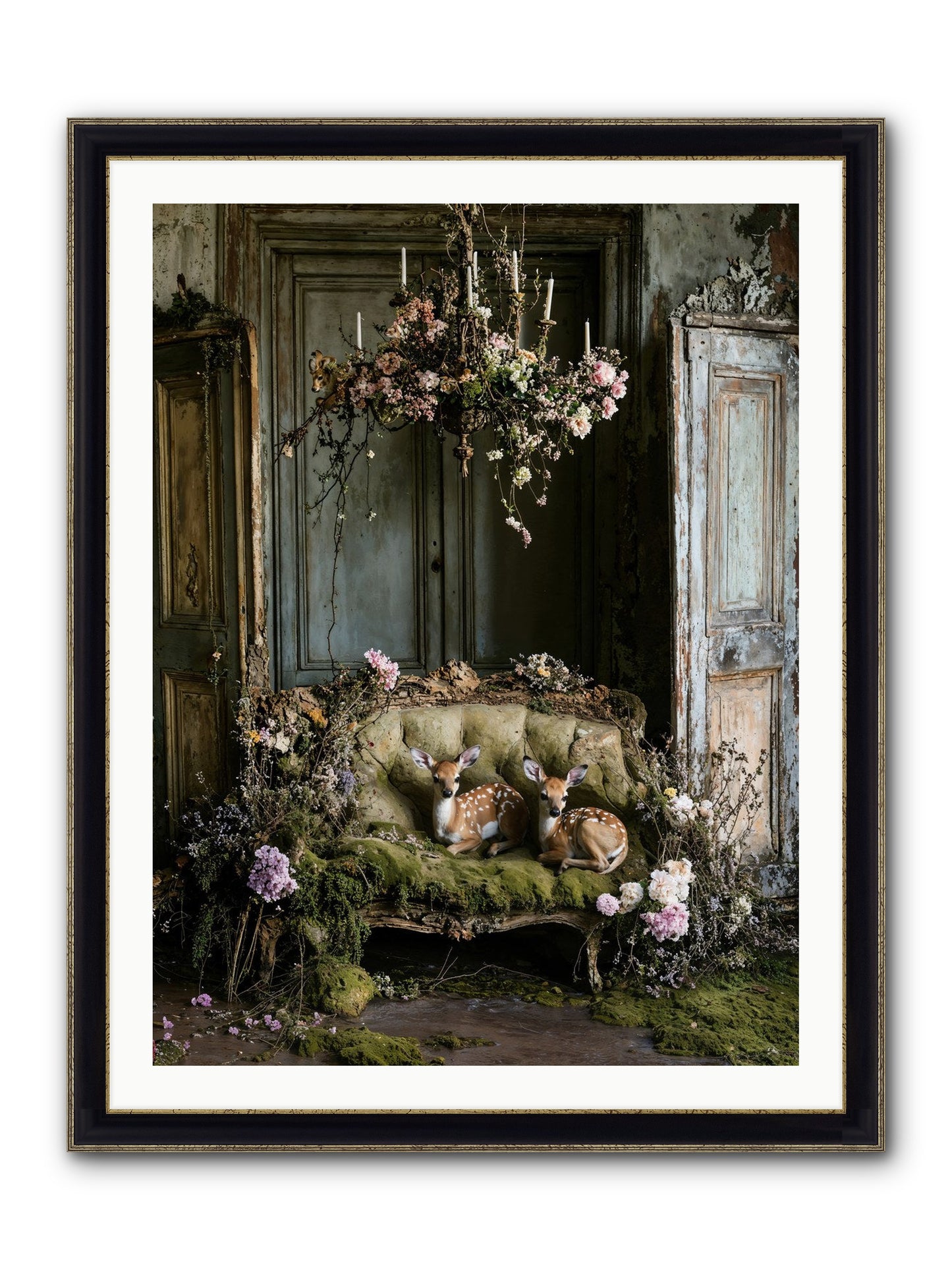 Where Angels Rest Framed Print - Black & Gold 30x40