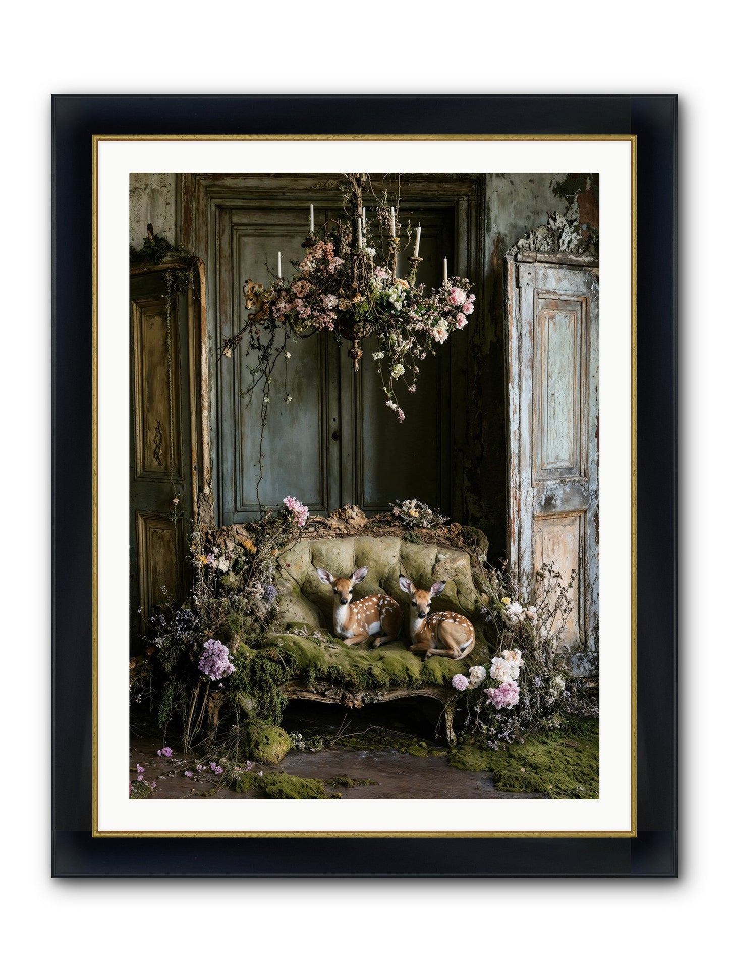 Where Angels Rest Framed Print - Wide Black w/Gold 30x40