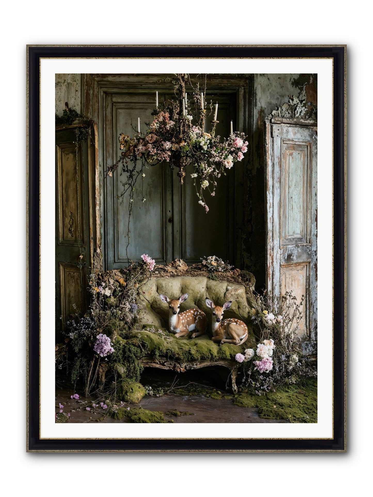 Where Angels Rest Framed Print - Black & Gold 36x48