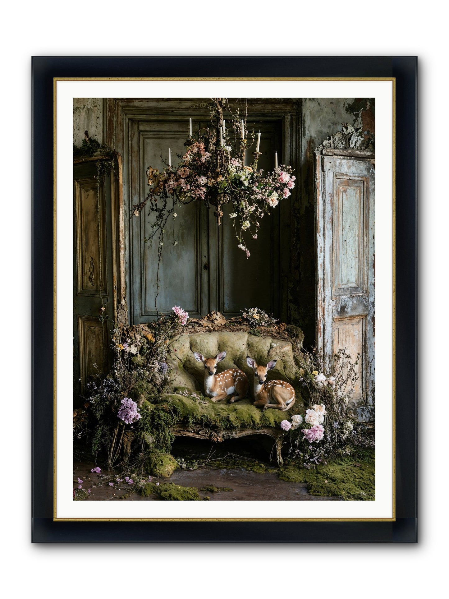 Where Angels Rest Framed Print - Wide Black w/Gold 36x48