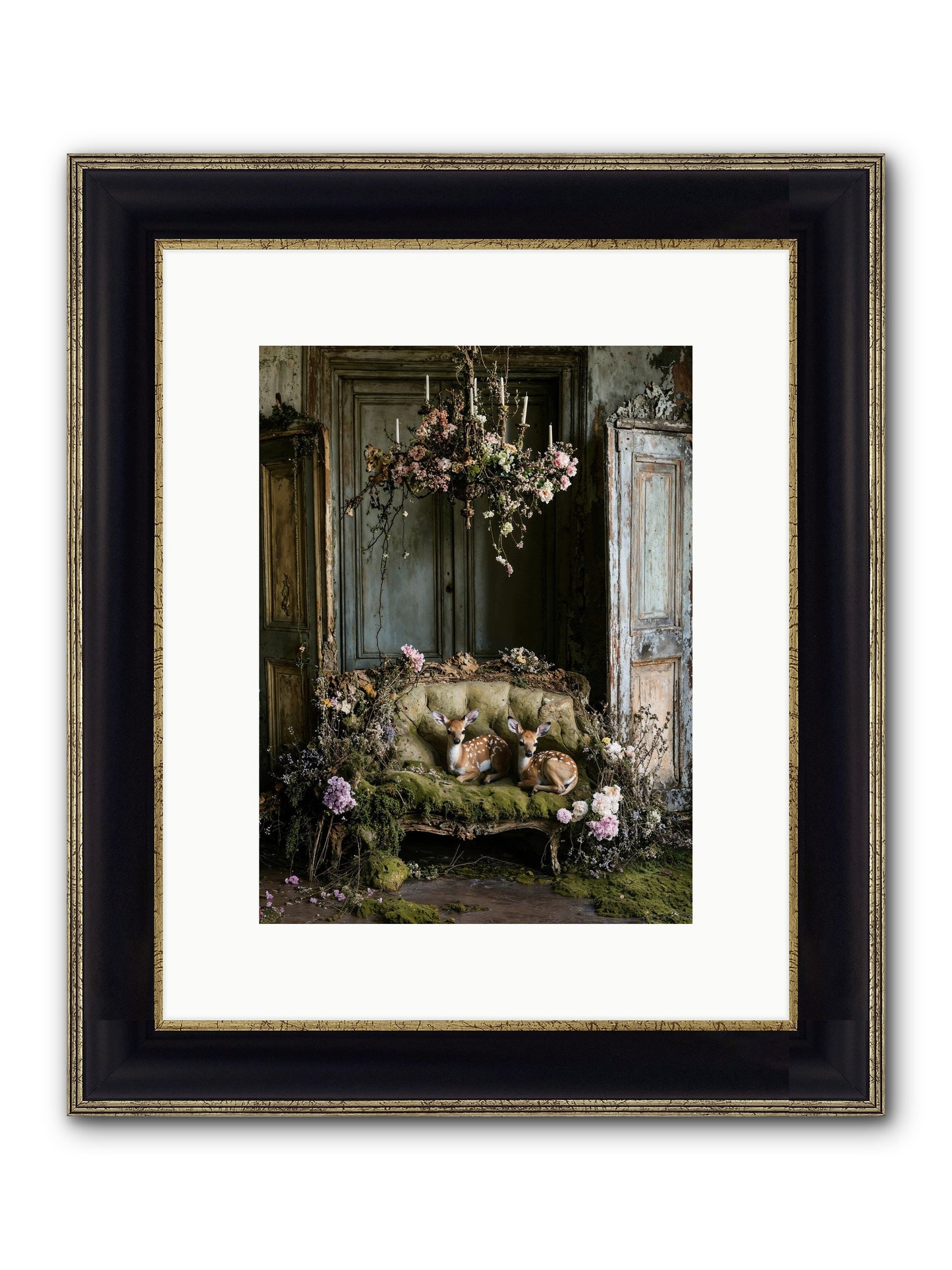 Where Angels Rest Framed Print - Black & Gold 9x12