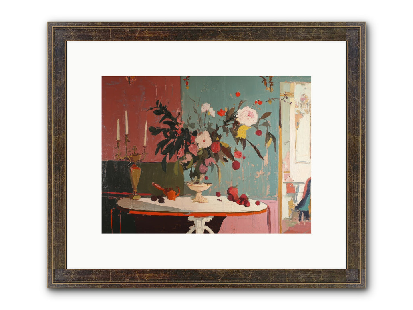 Where Blossoms Linger Framed Print - Slimwoods Black/Gold 12x9