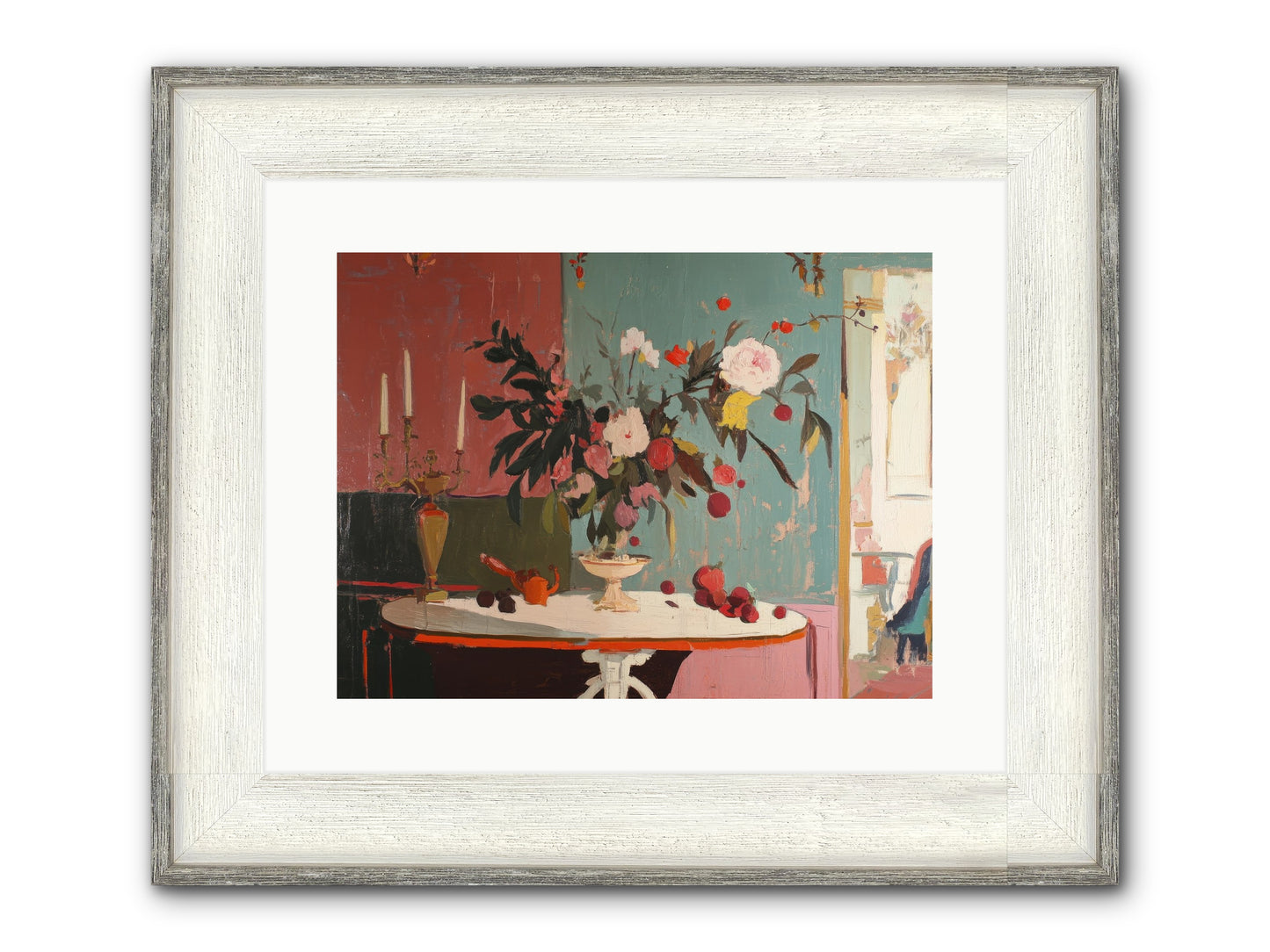 Where Blossoms Linger Framed Print - Driftwood White 16x12