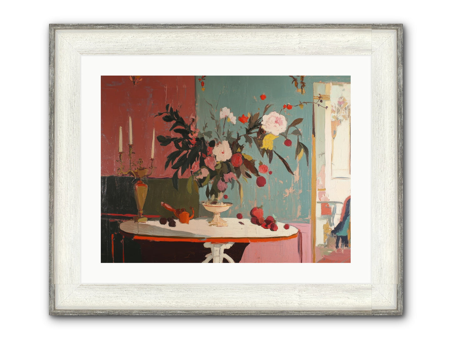 Where Blossoms Linger Framed Print - Driftwood White 24x18