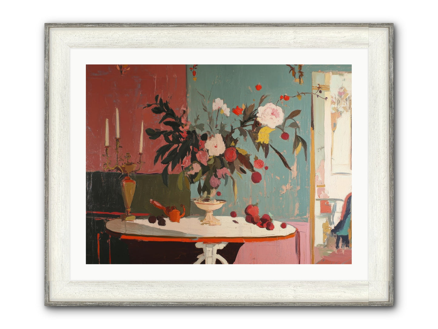 Where Blossoms Linger Framed Print - Driftwood White 32x24