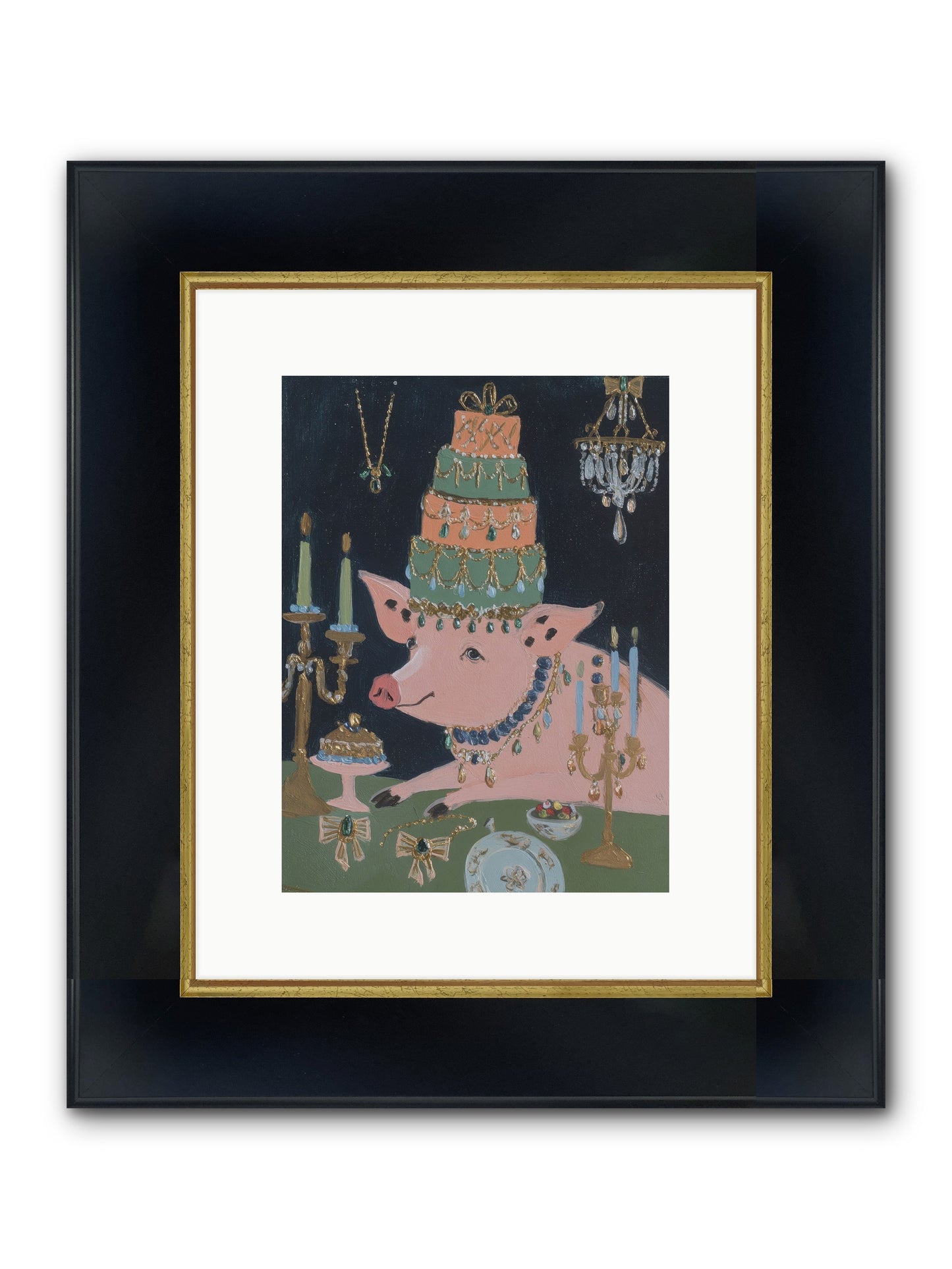 Where Joy Resides Framed Print - Wide Black w/Gold 9x12