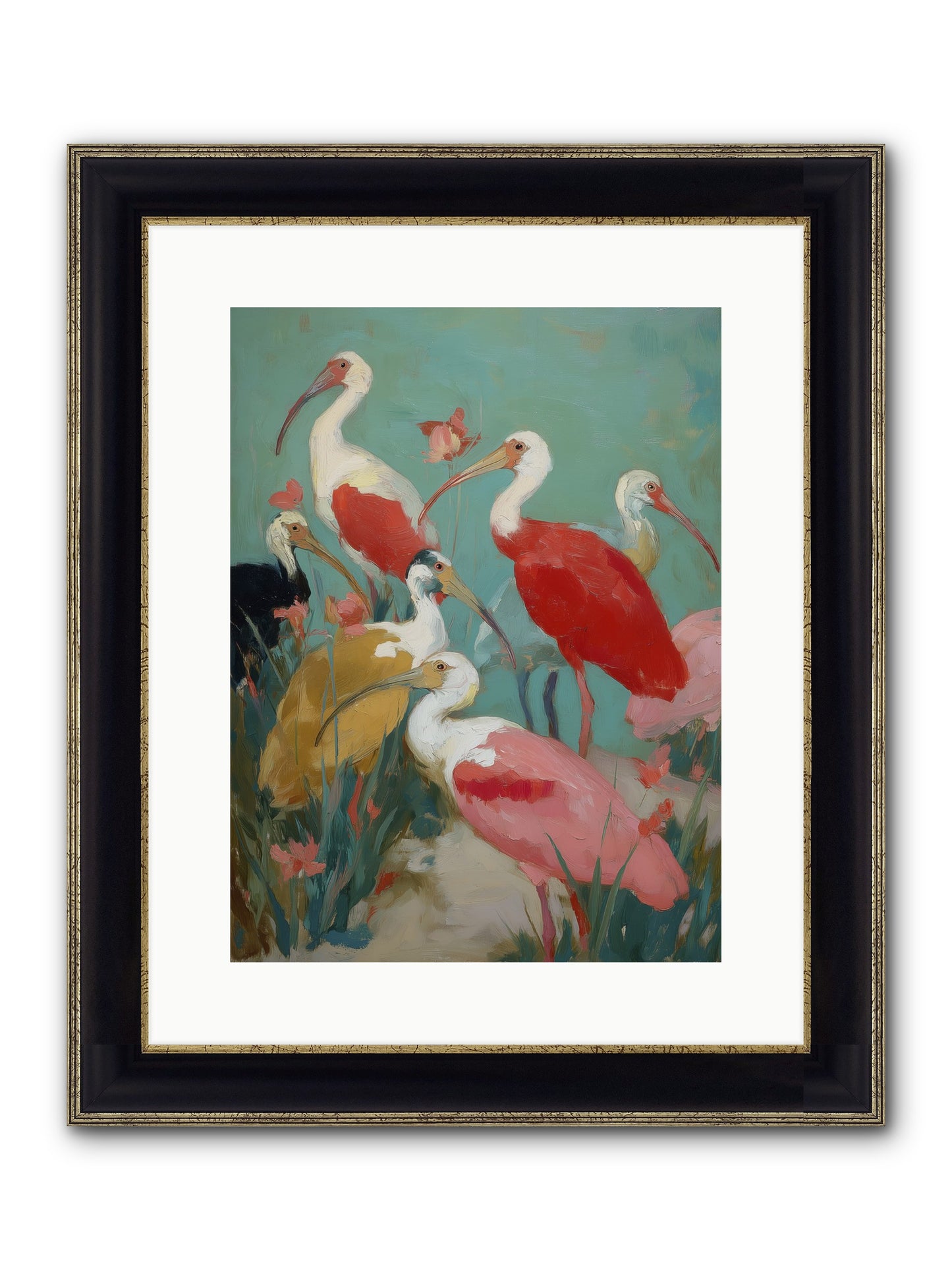 Where Land Meets Sea Framed Print - Black & Gold 12x16