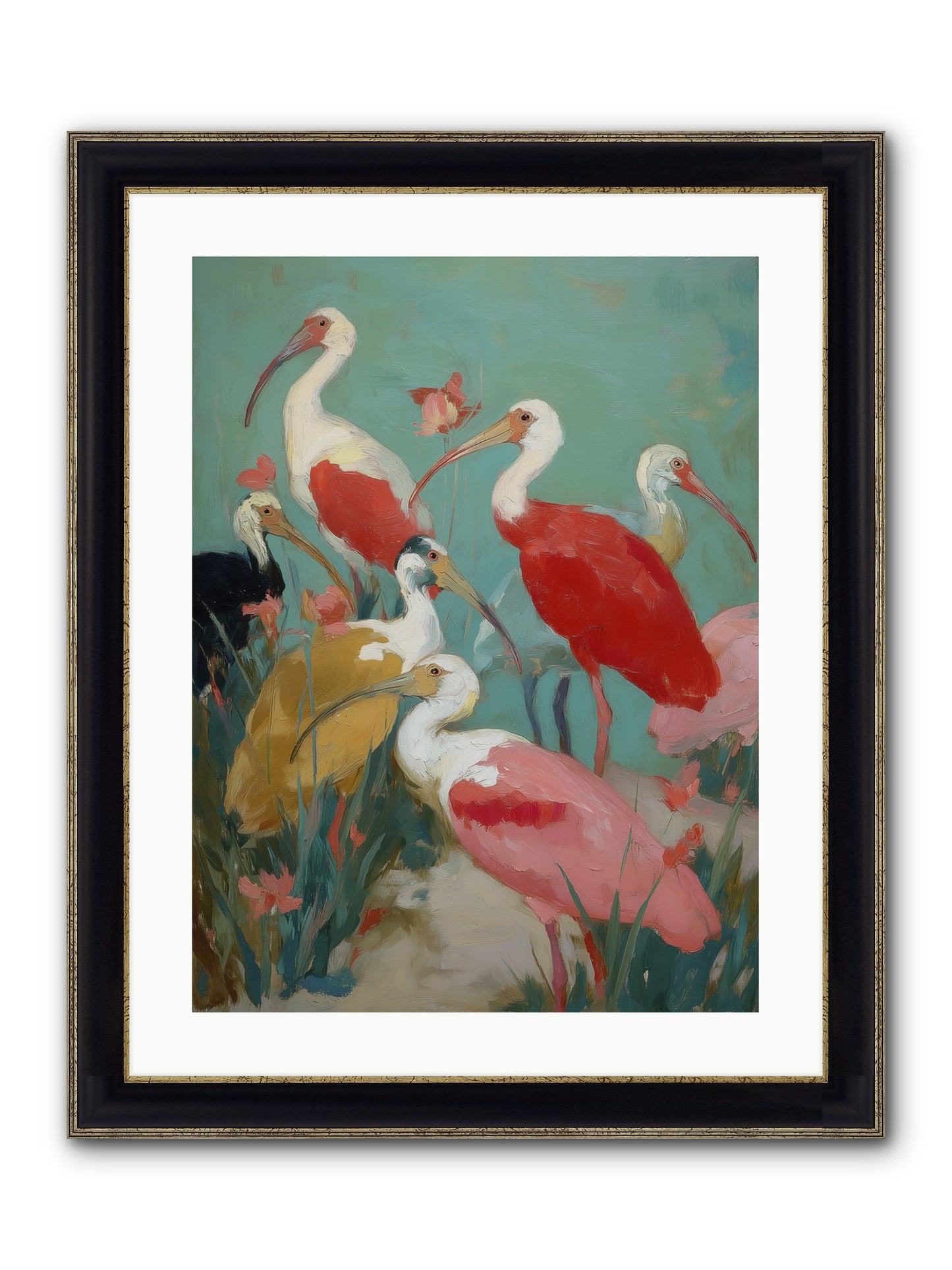Where Land Meets Sea Framed Print - Black & Gold 18x24