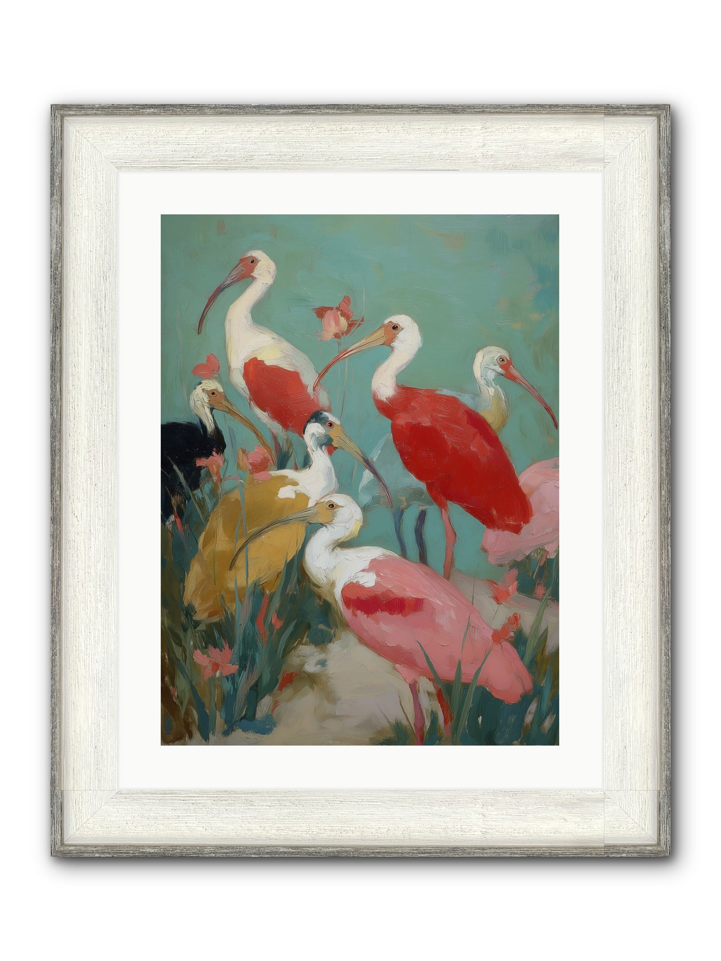 Where Land Meets Sea Framed Print - Driftwood White 18x24