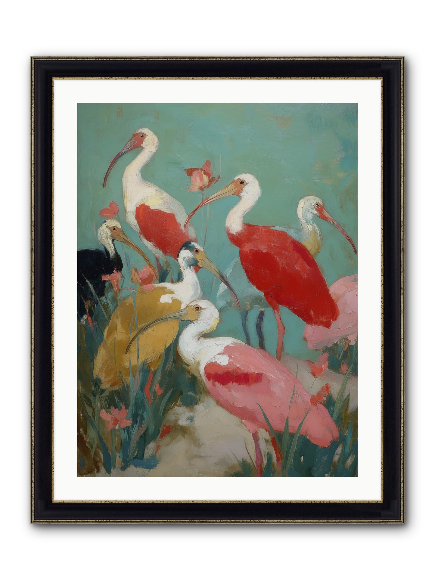 Where Land Meets Sea Framed Print - Black & Gold 24x32