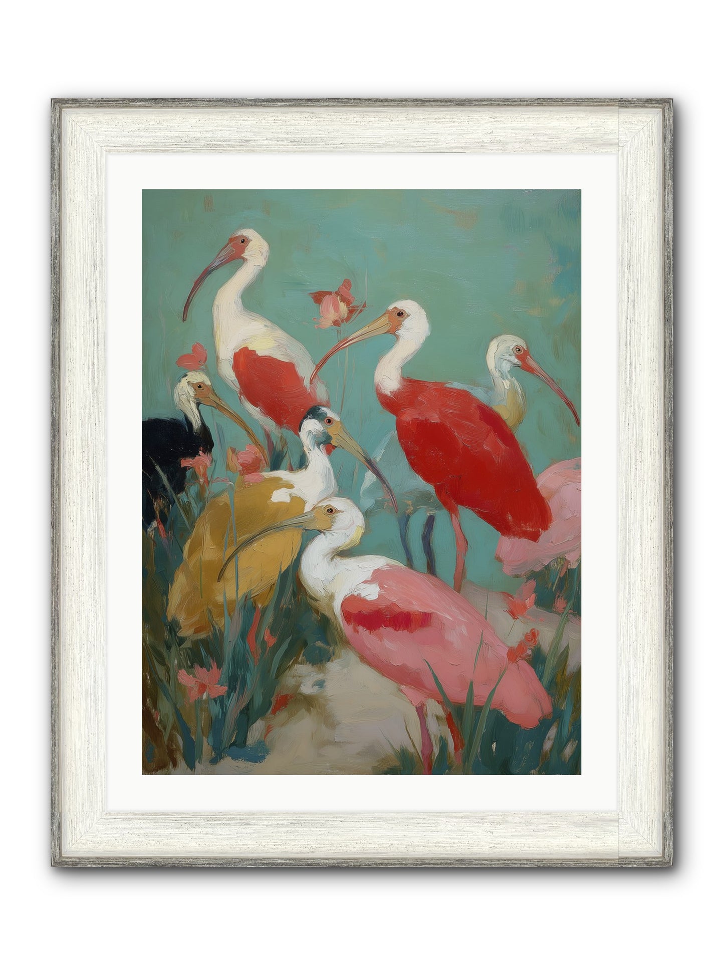 Where Land Meets Sea Framed Print - Driftwood White 24x32