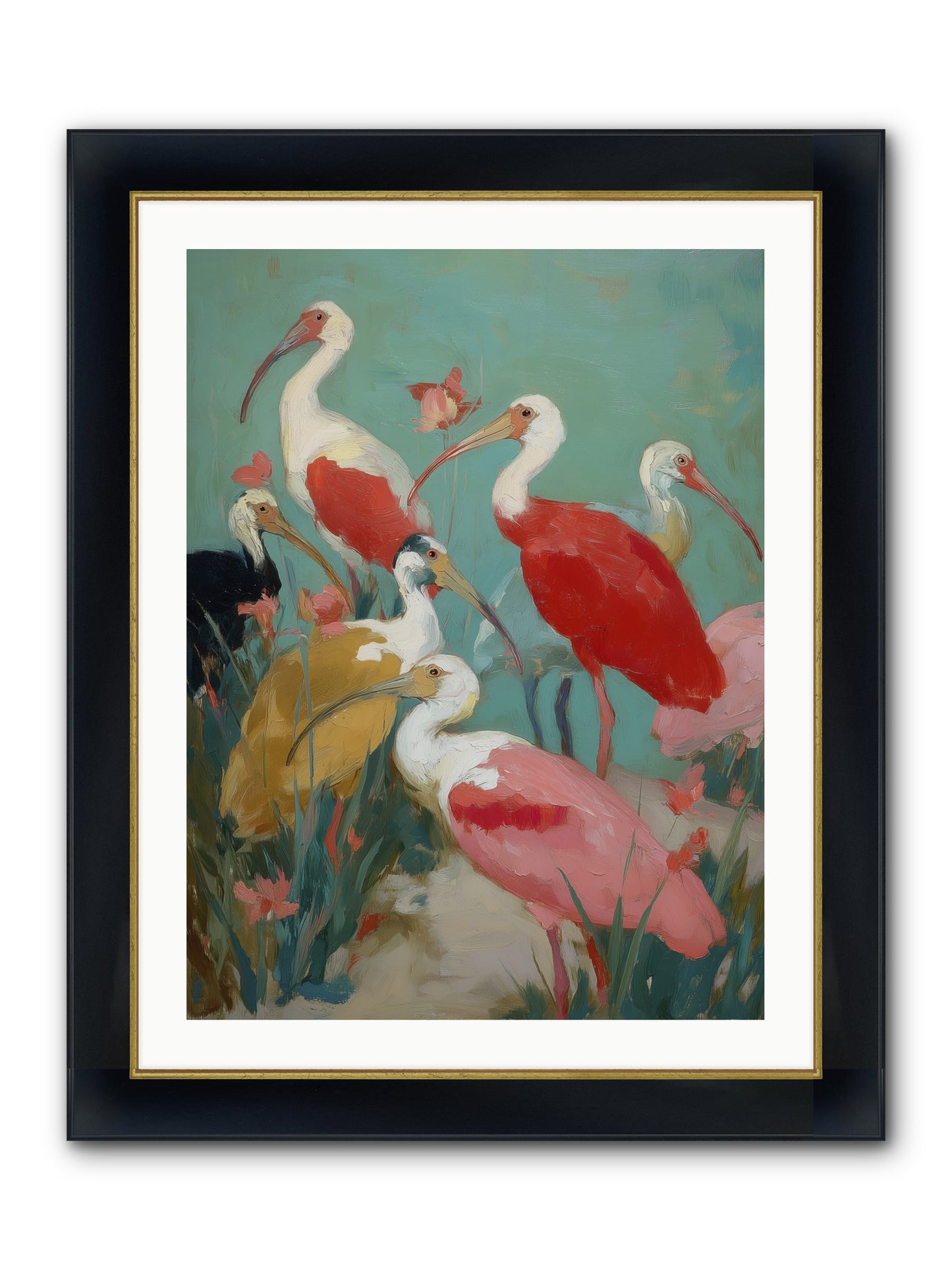 Where Land Meets Sea Framed Print - Wide Black w/Gold 24x32
