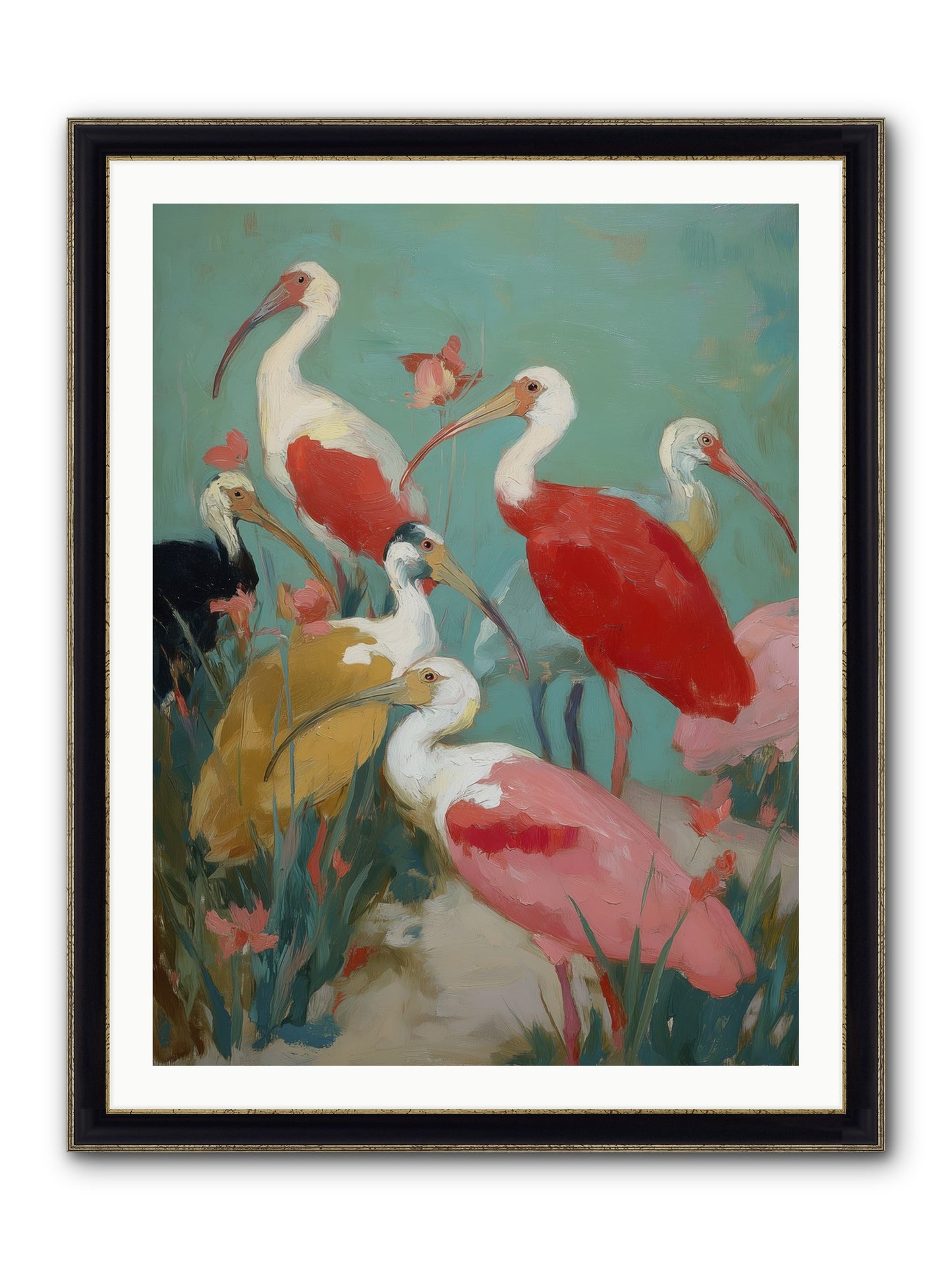 Where Land Meets Sea Framed Print - Black & Gold 30x40