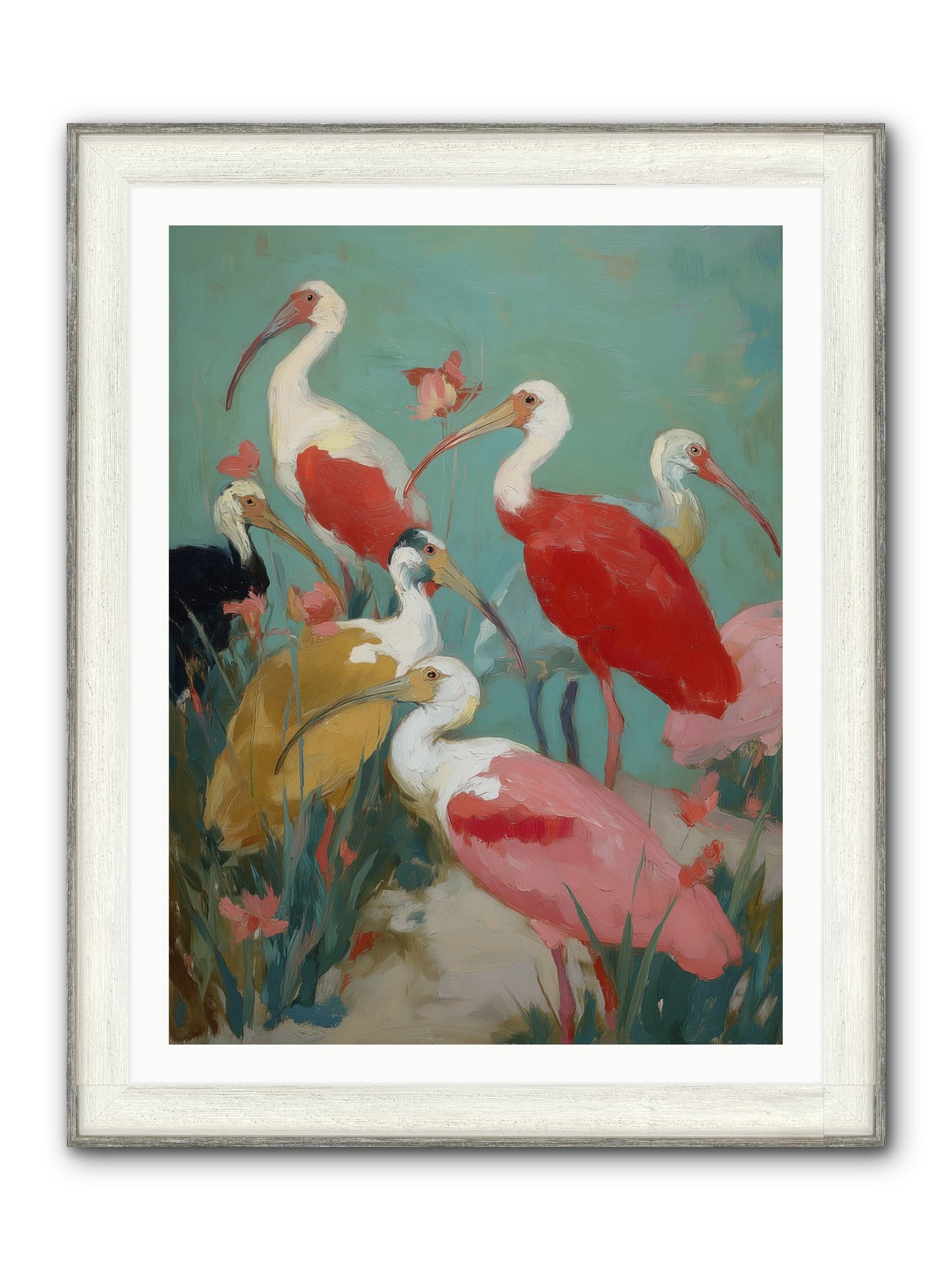 Where Land Meets Sea Framed Print - Driftwood White 30x40