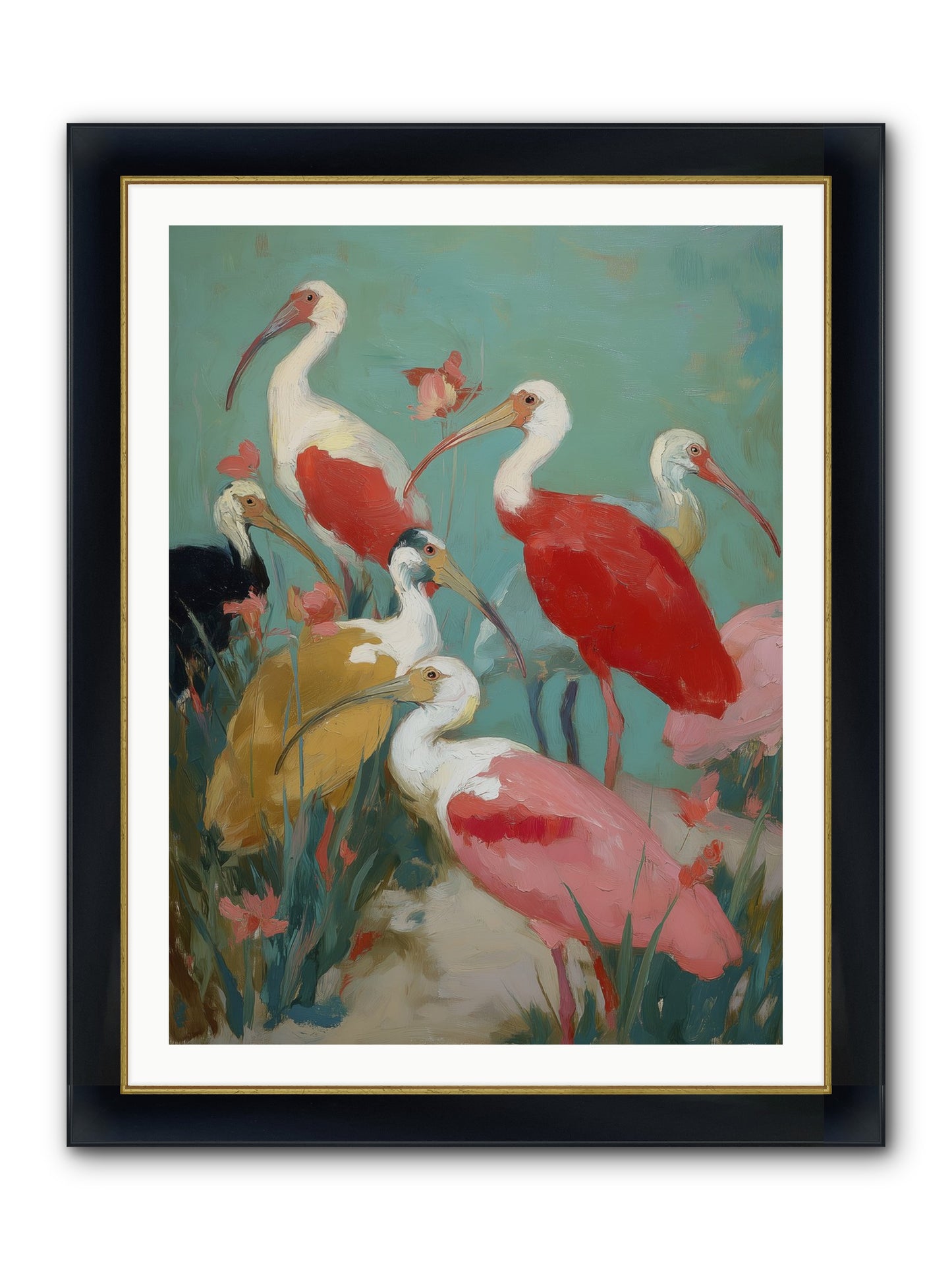 Where Land Meets Sea Framed Print - Wide Black w/Gold 30x40