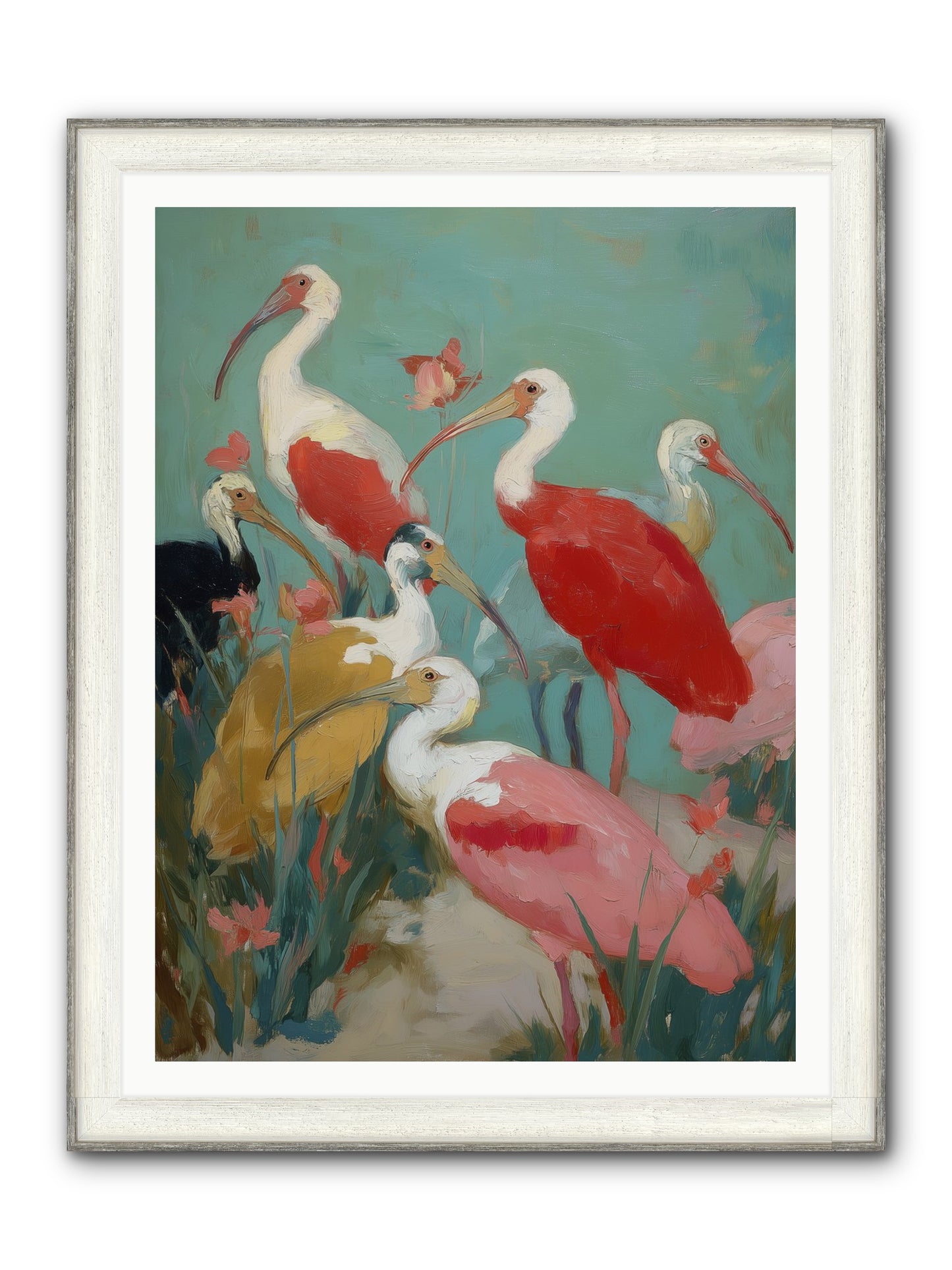 Where Land Meets Sea Framed Print - Driftwood White 36x48