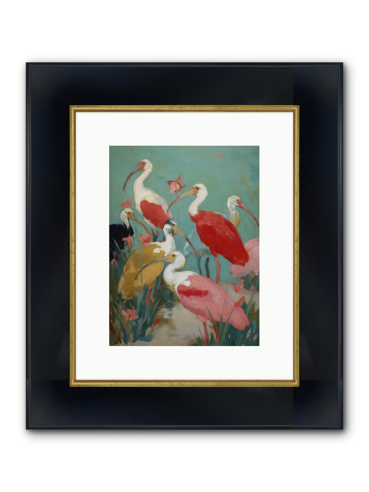 Where Land Meets Sea Framed Print - Wide Black w/Gold 9x12