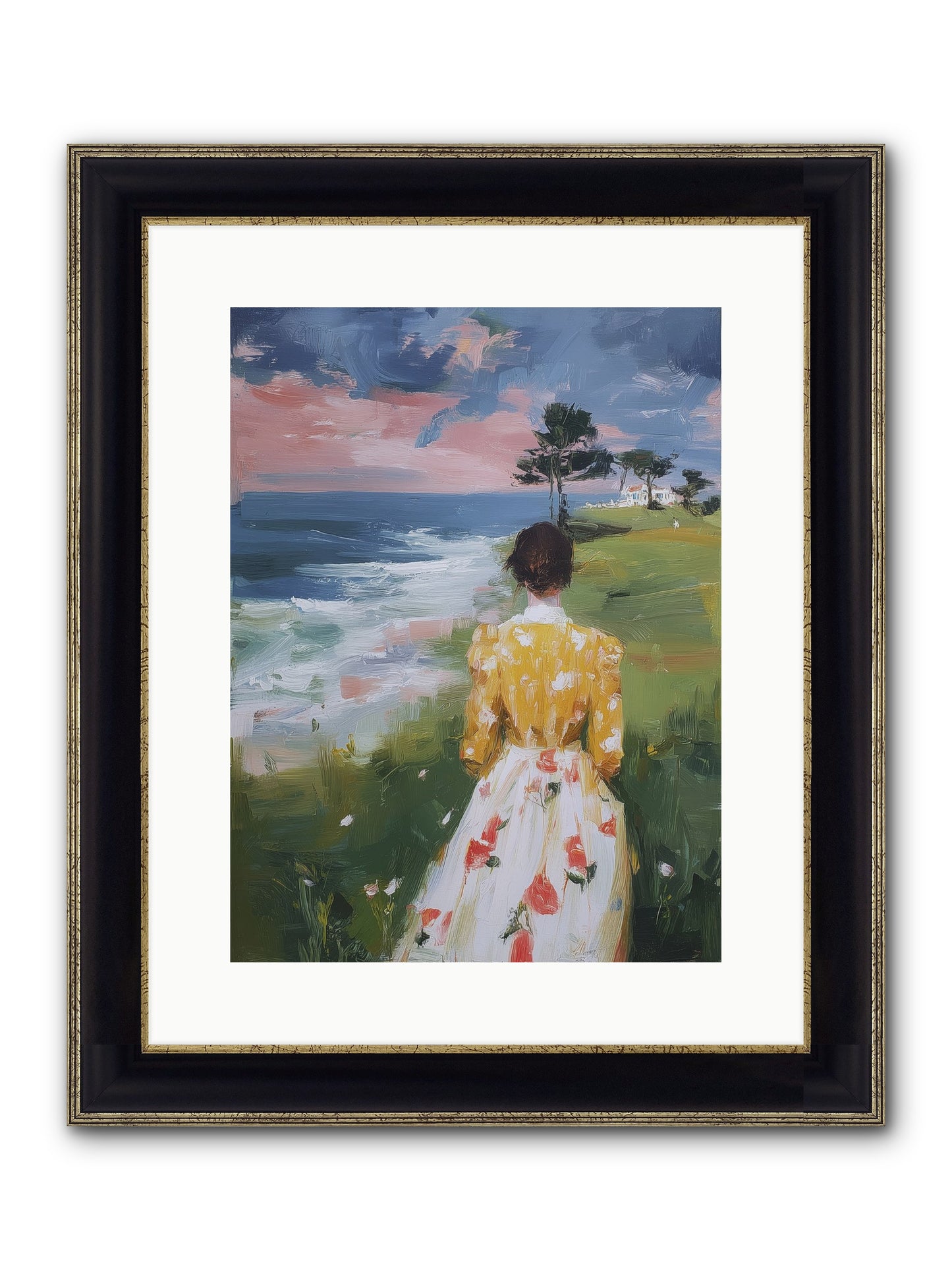Where Lemons Bloom Framed Print - Black & Gold 12x16