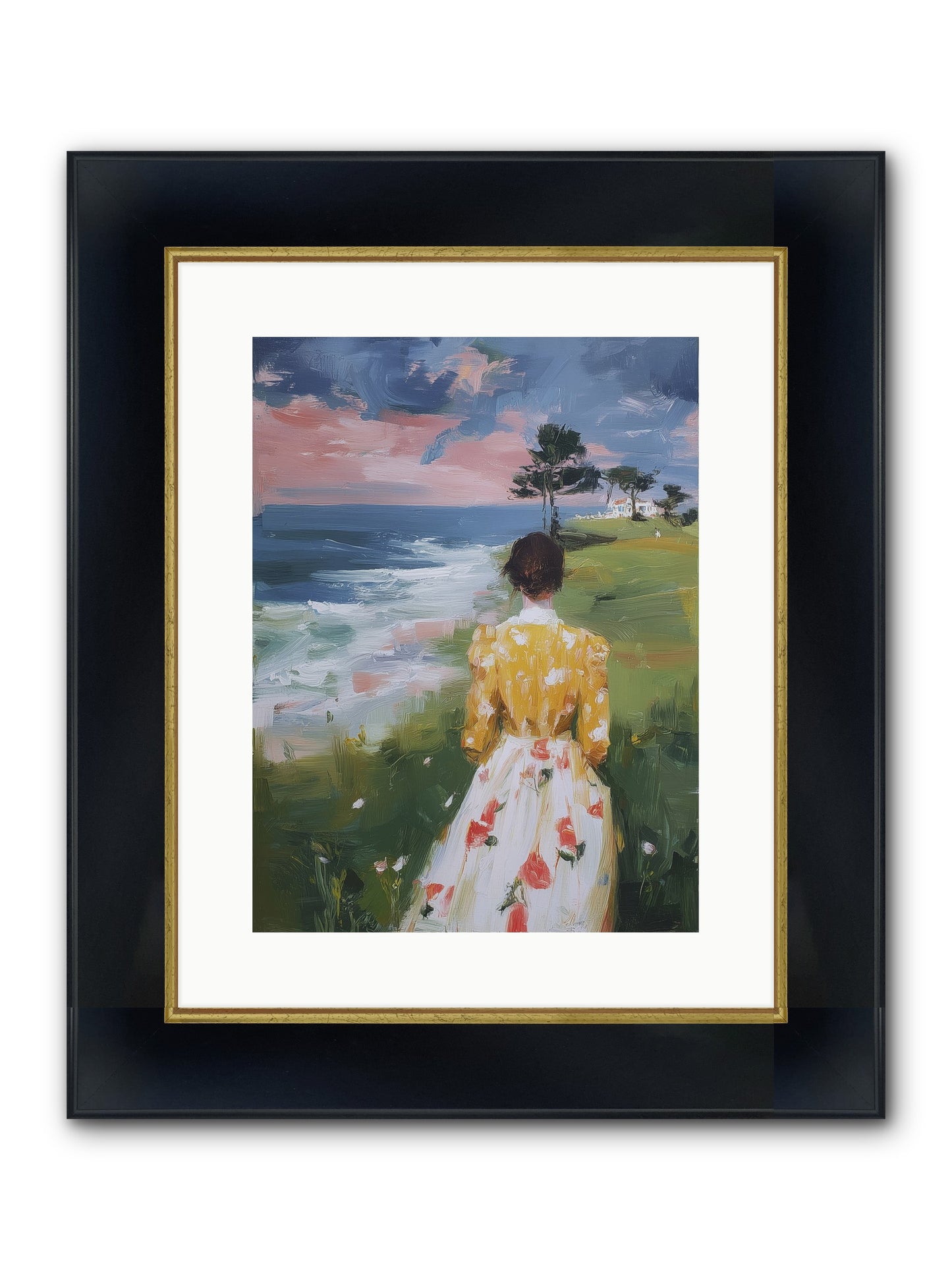 Where Lemons Bloom Framed Print - Wide Black w/Gold 12x16