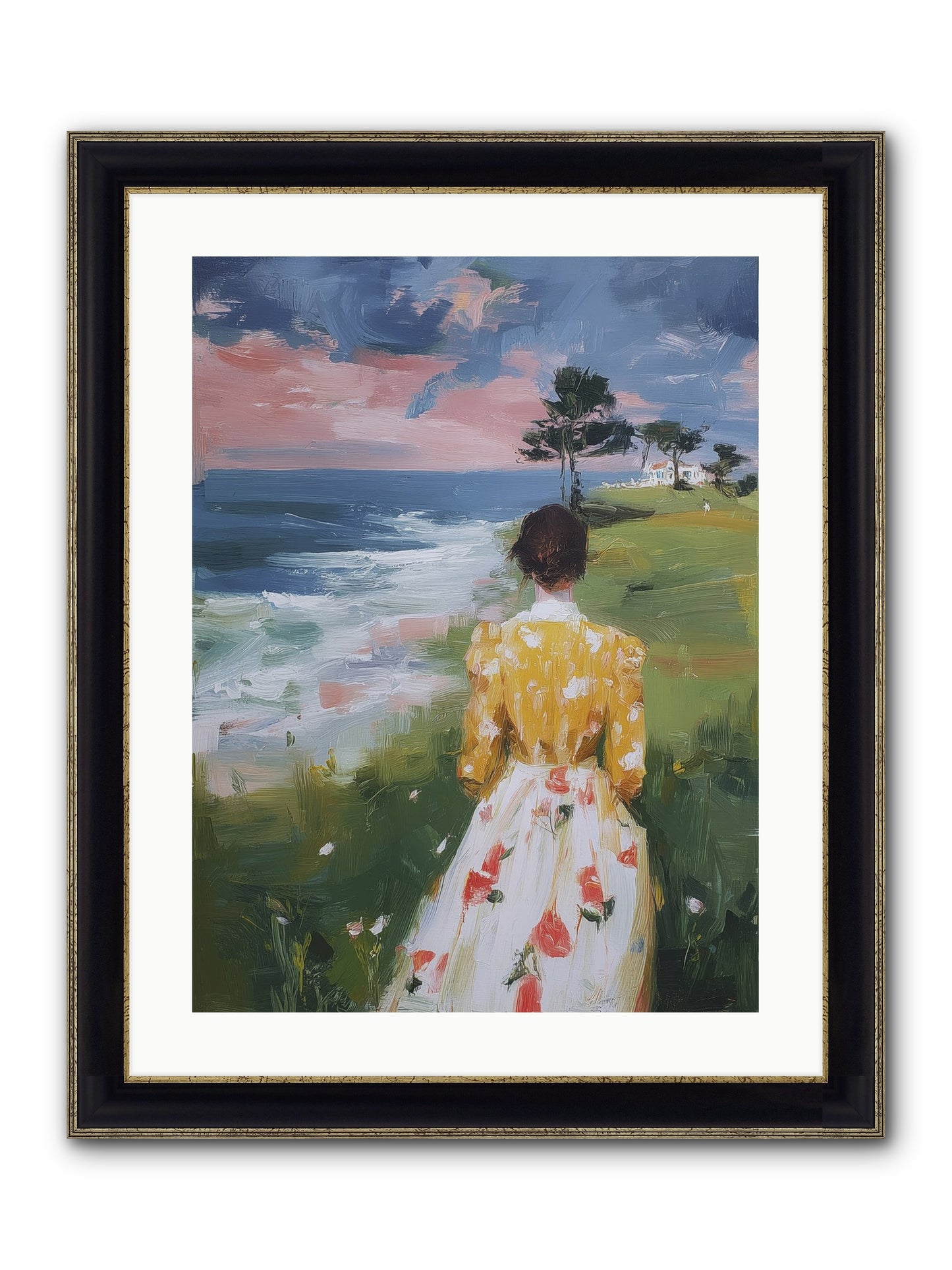 Where Lemons Bloom Framed Print - Black & Gold 18x24