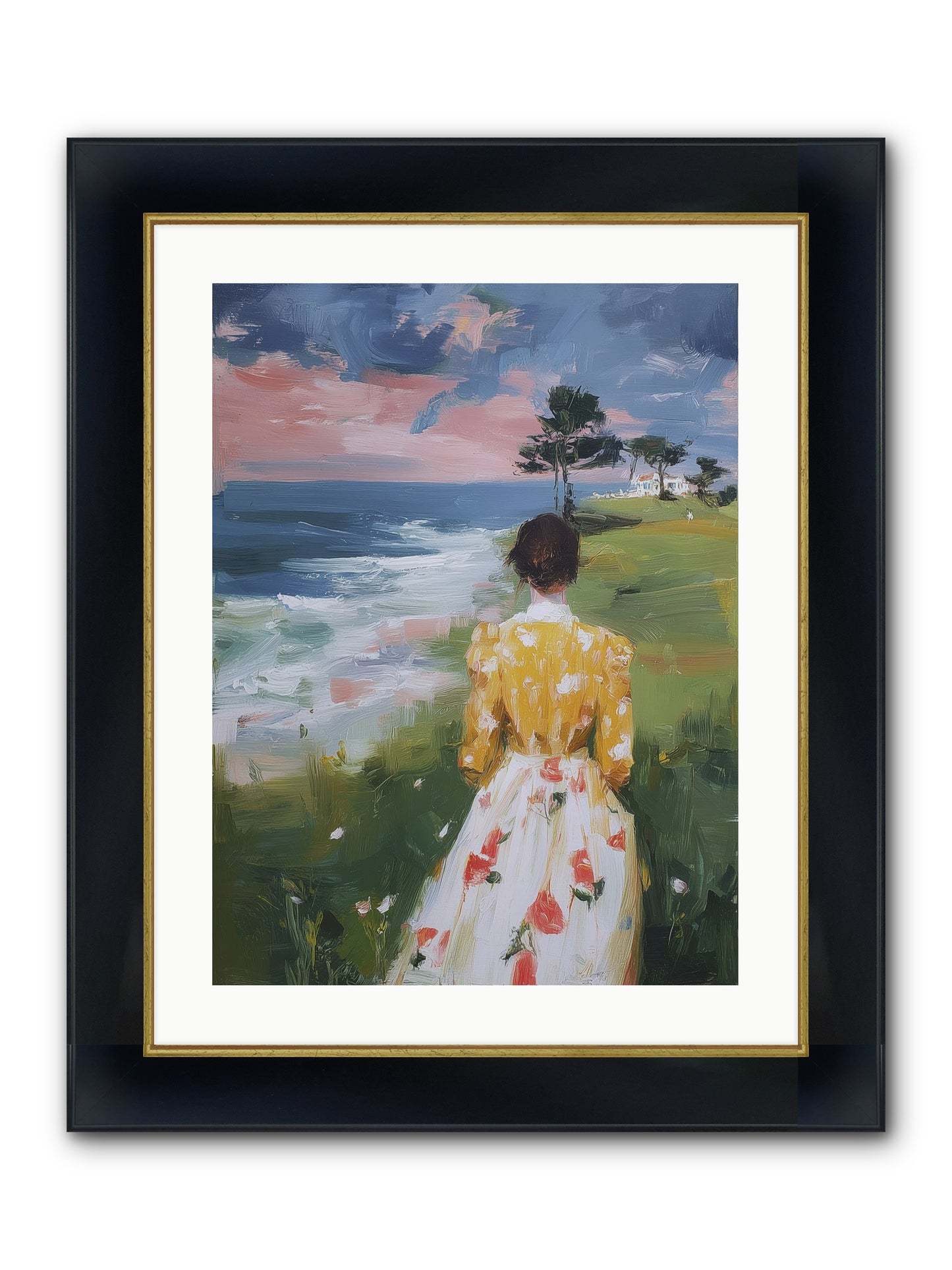 Where Lemons Bloom Framed Print - Wide Black w/Gold 18x24