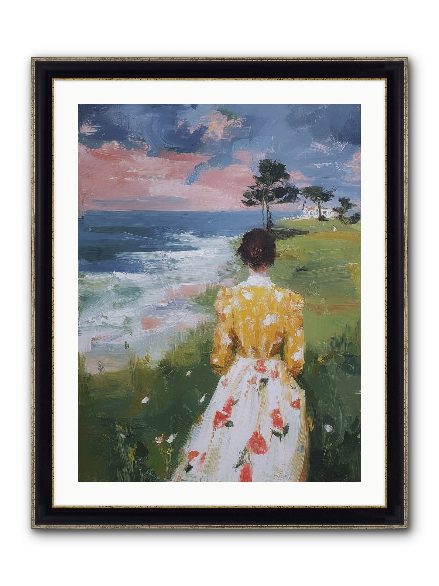 Where Lemons Bloom Framed Print - Black & Gold 24x32