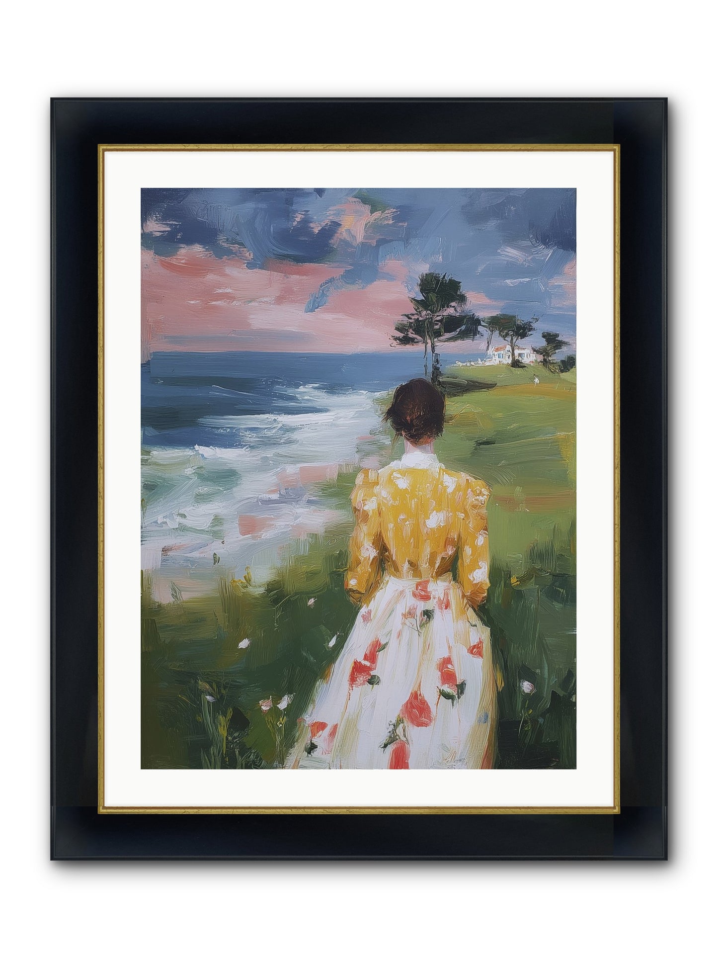 Where Lemons Bloom Framed Print - Wide Black w/Gold 24x32