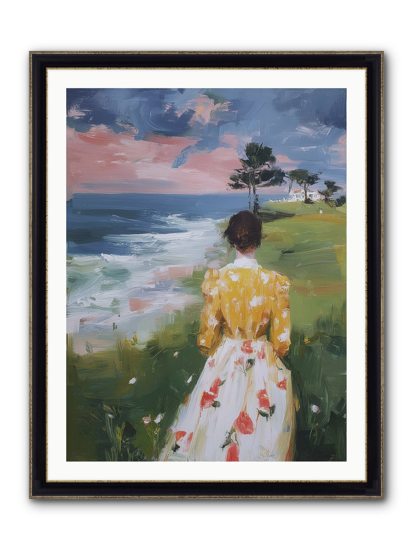 Where Lemons Bloom Framed Print - Black & Gold 30x40