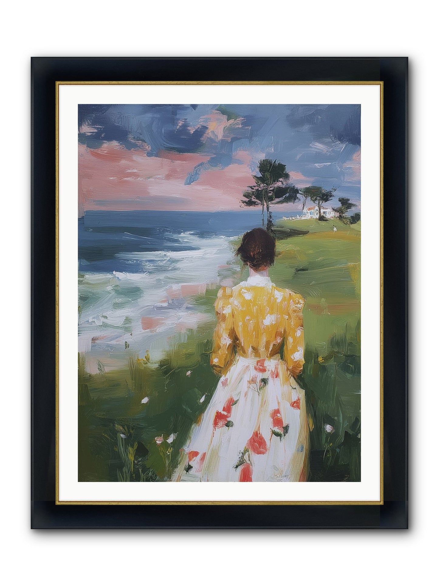 Where Lemons Bloom Framed Print - Wide Black w/Gold 30x40