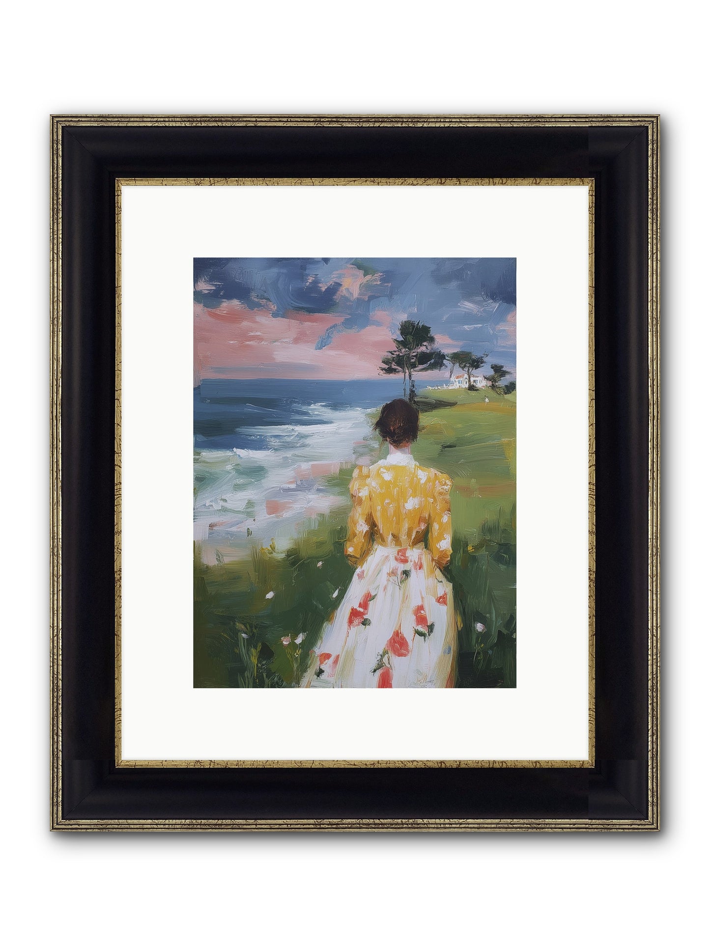 Where Lemons Bloom Framed Print - Black & Gold 9x12