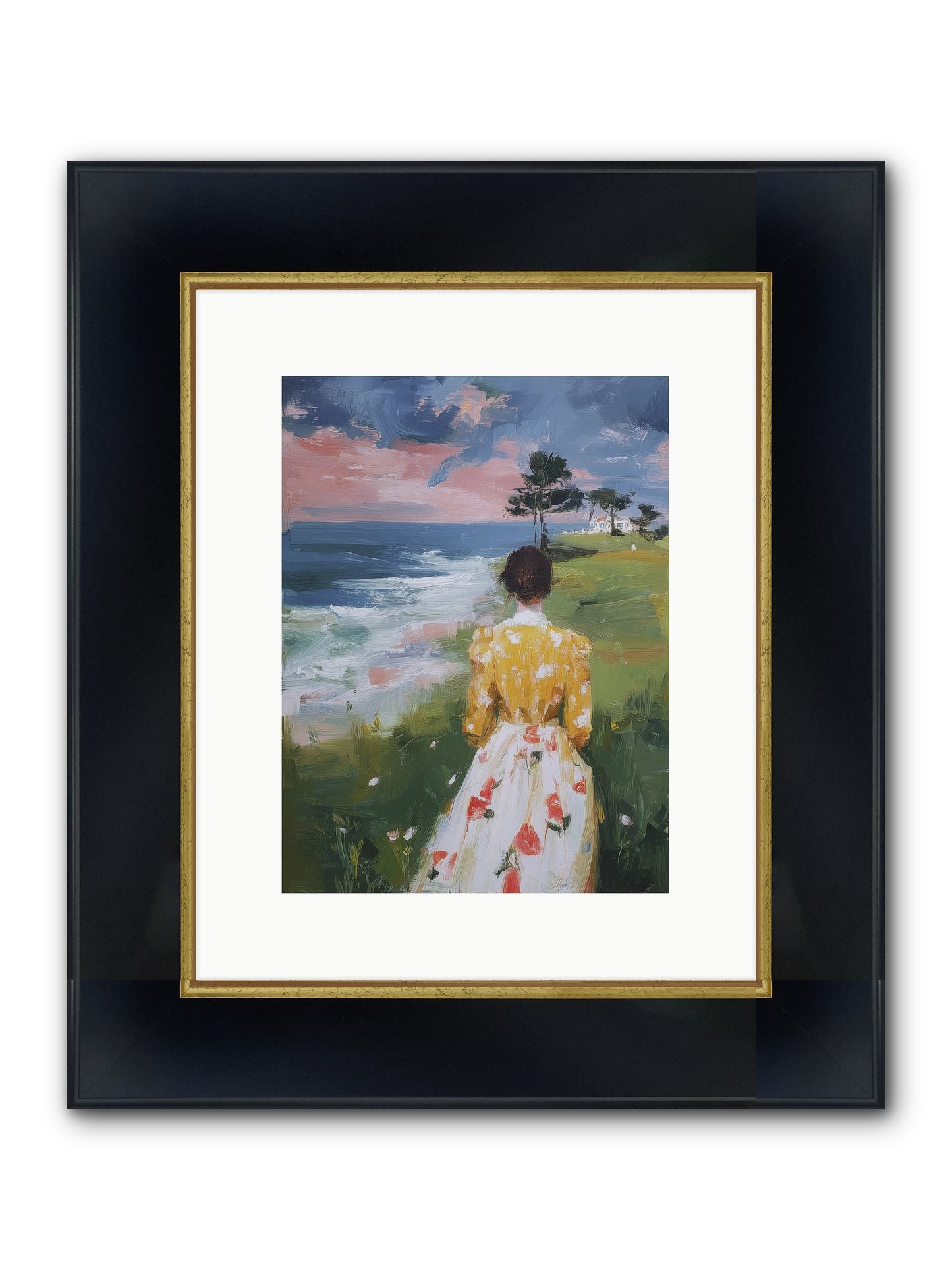 Where Lemons Bloom Framed Print - Wide Black w/Gold 9x12