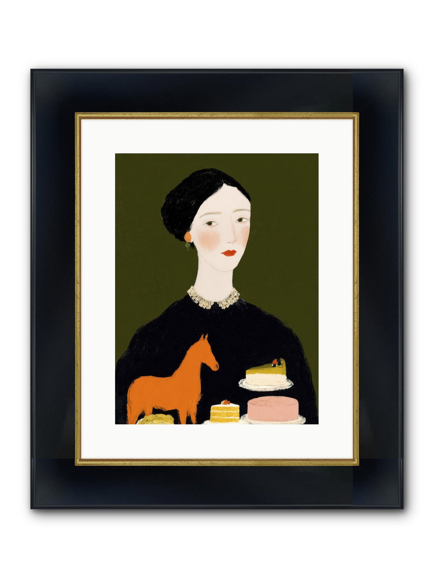 Where Light Descends Framed Print - Wide Black w/Gold 12x16