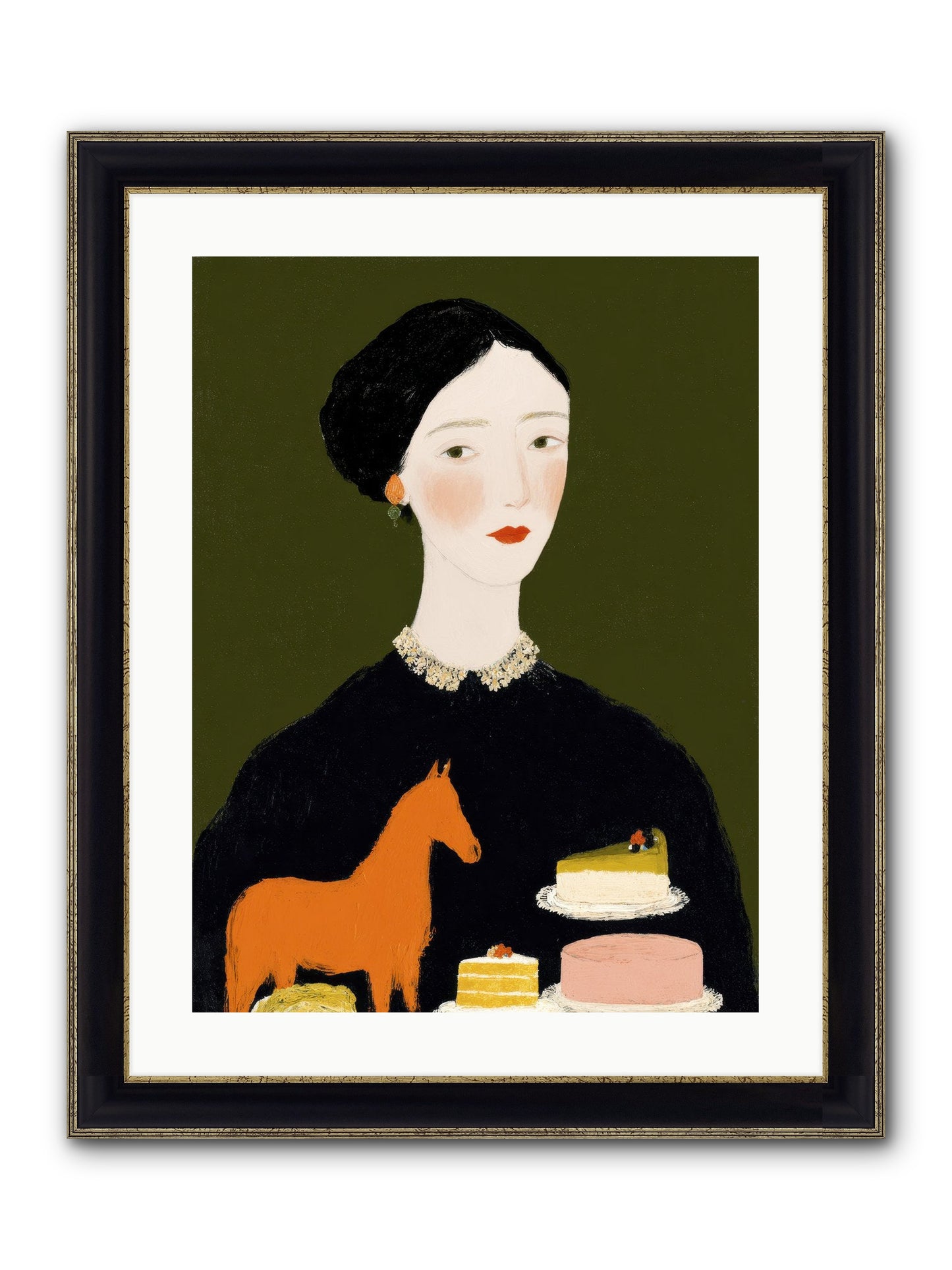 Where Light Descends Framed Print - Black & Gold 18x24