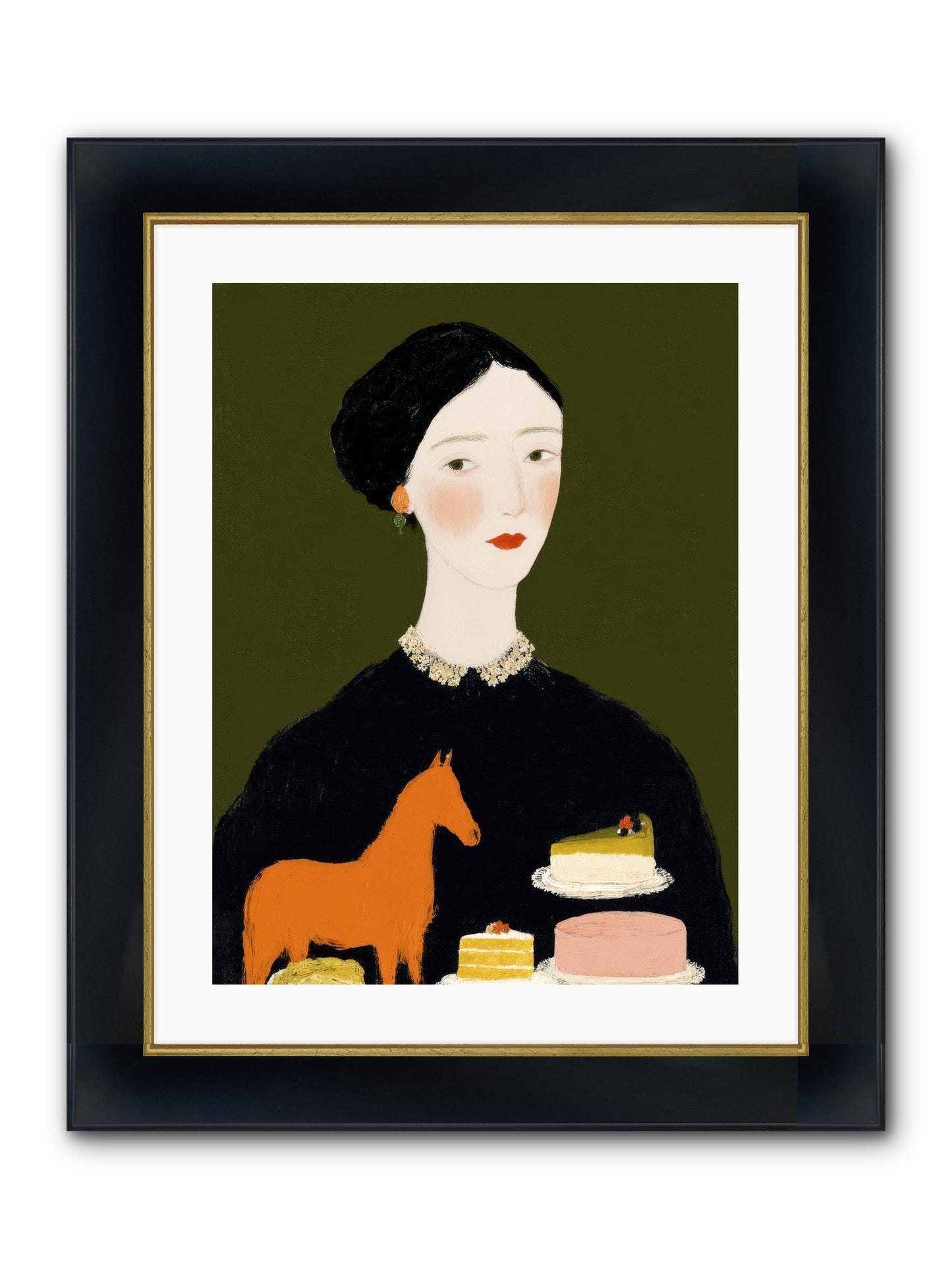 Where Light Descends Framed Print - Wide Black w/Gold 18x24