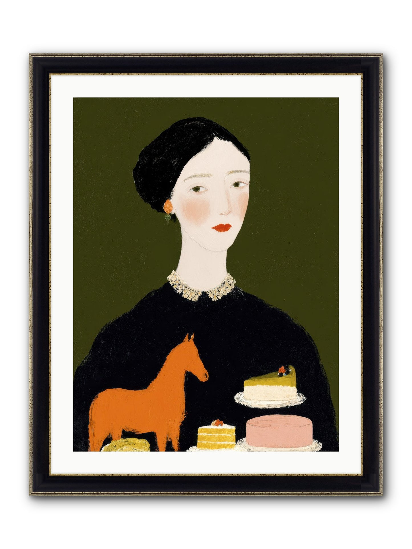 Where Light Descends Framed Print - Black & Gold 24x32