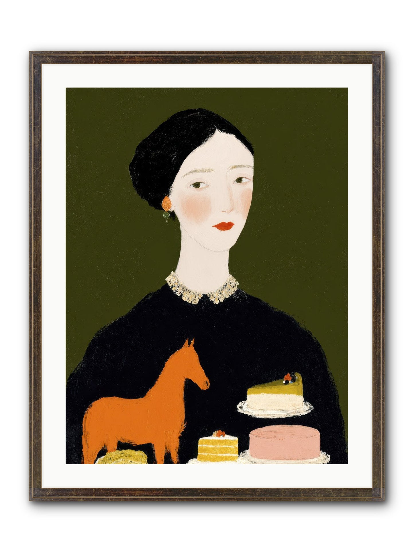 Where Light Descends Framed Print - Slimwoods Black/Gold 24x32