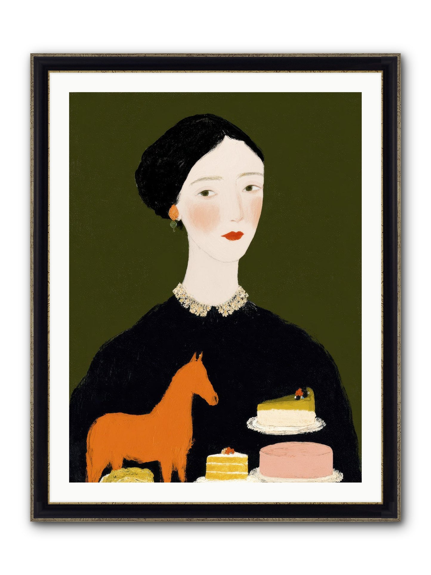 Where Light Descends Framed Print - Black & Gold 30x40