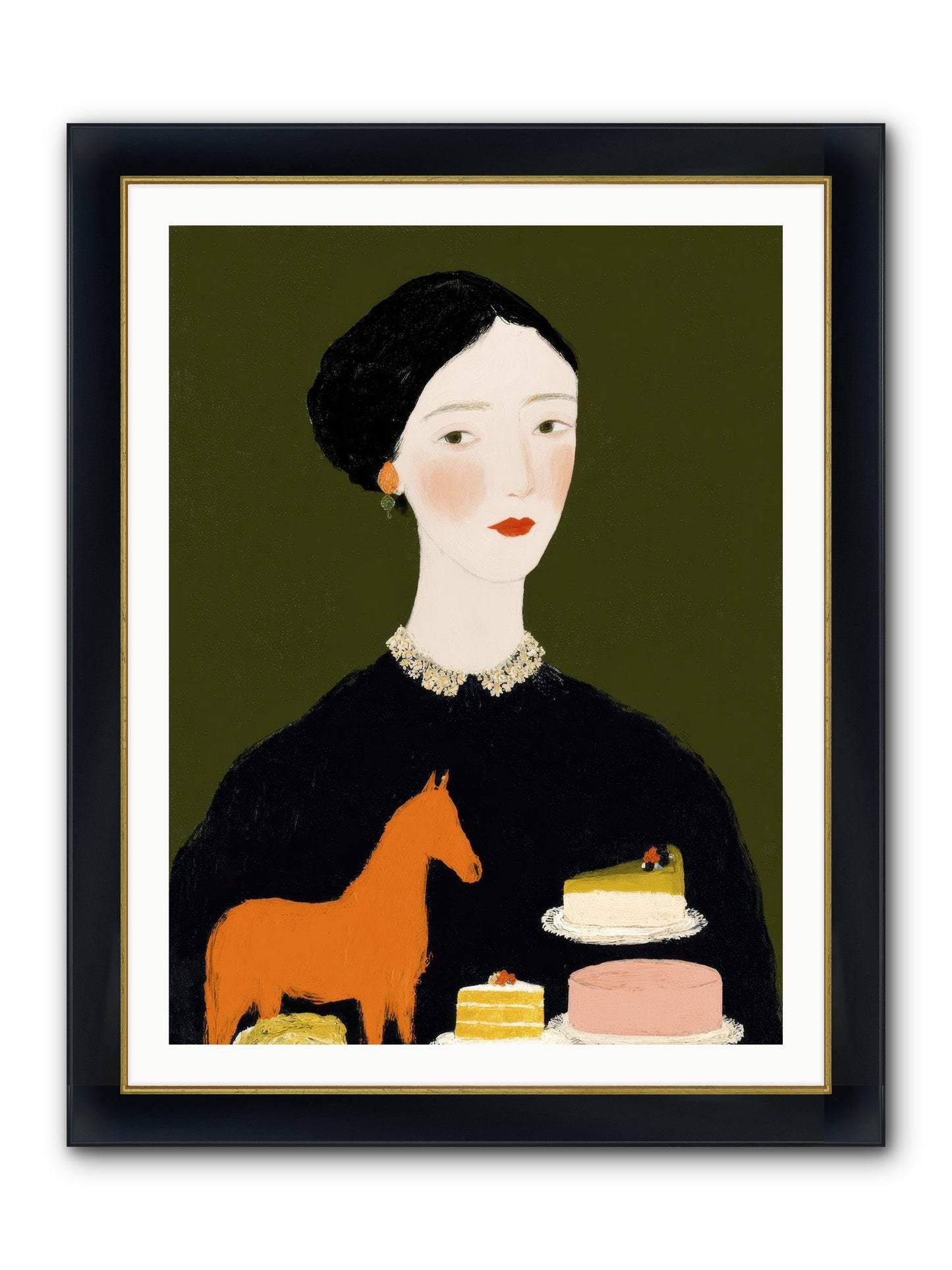 Where Light Descends Framed Print - Wide Black w/Gold 30x40