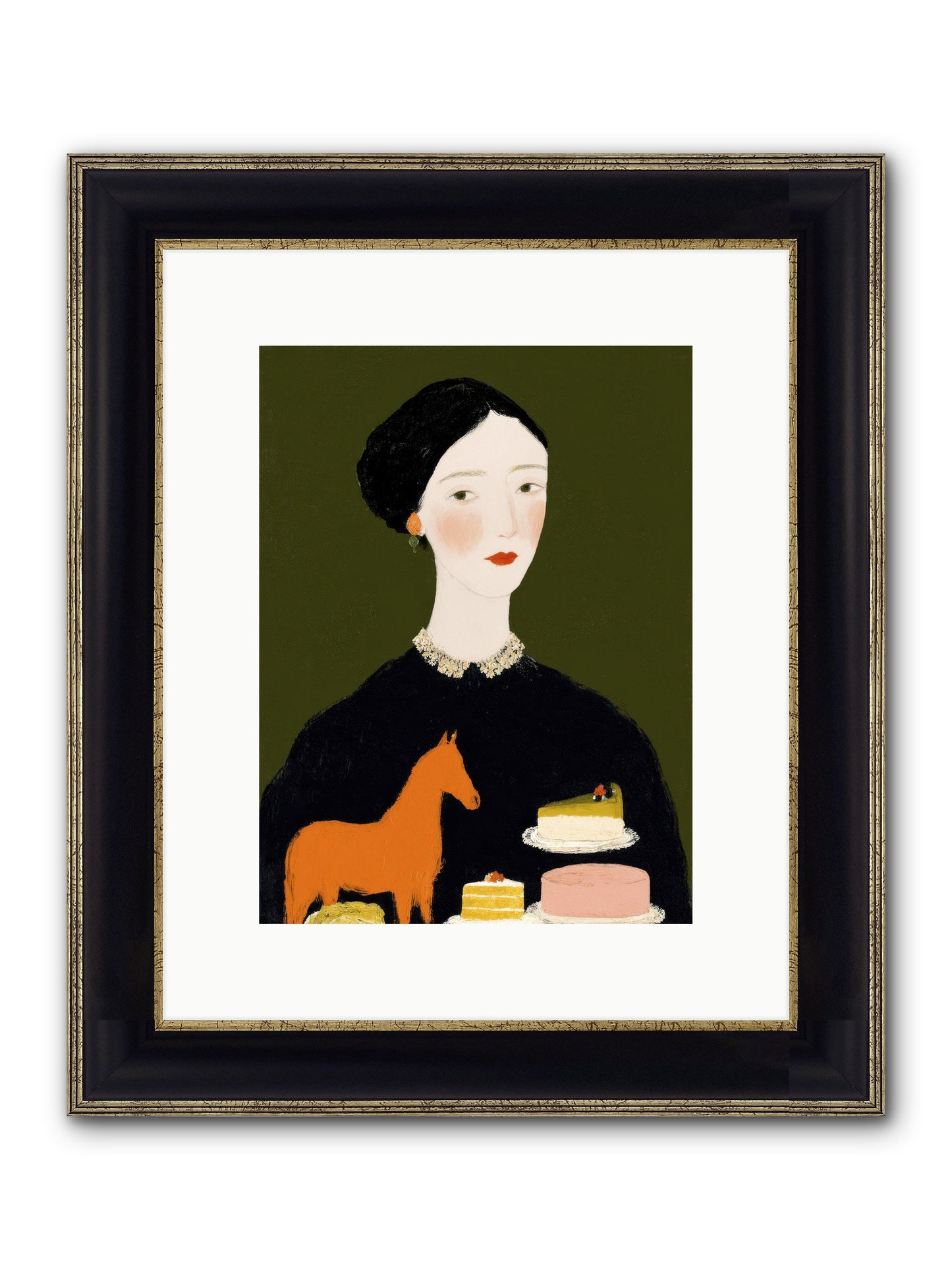 Where Light Descends Framed Print - Black & Gold 9x12