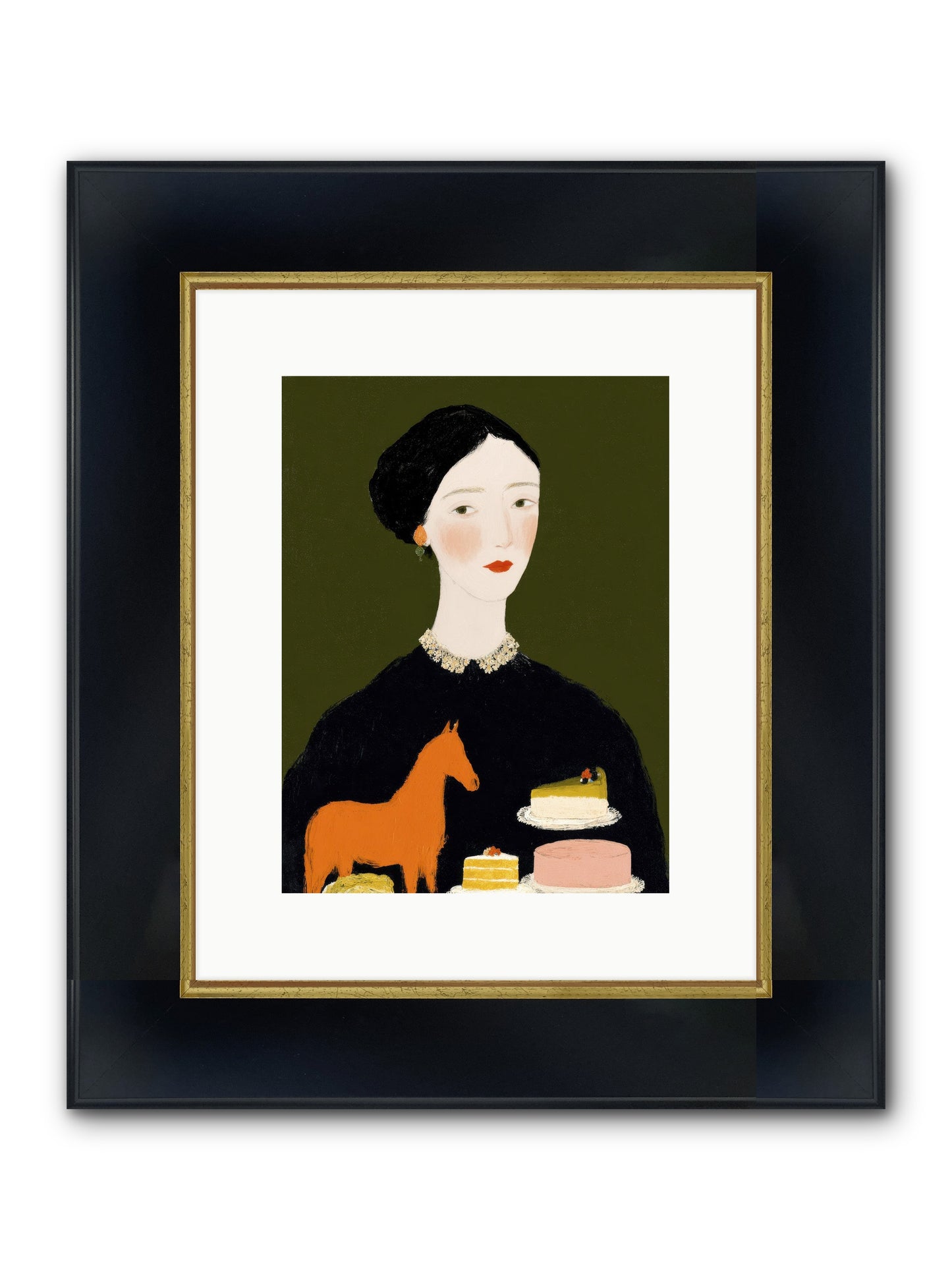 Where Light Descends Framed Print - Wide Black w/Gold 9x12