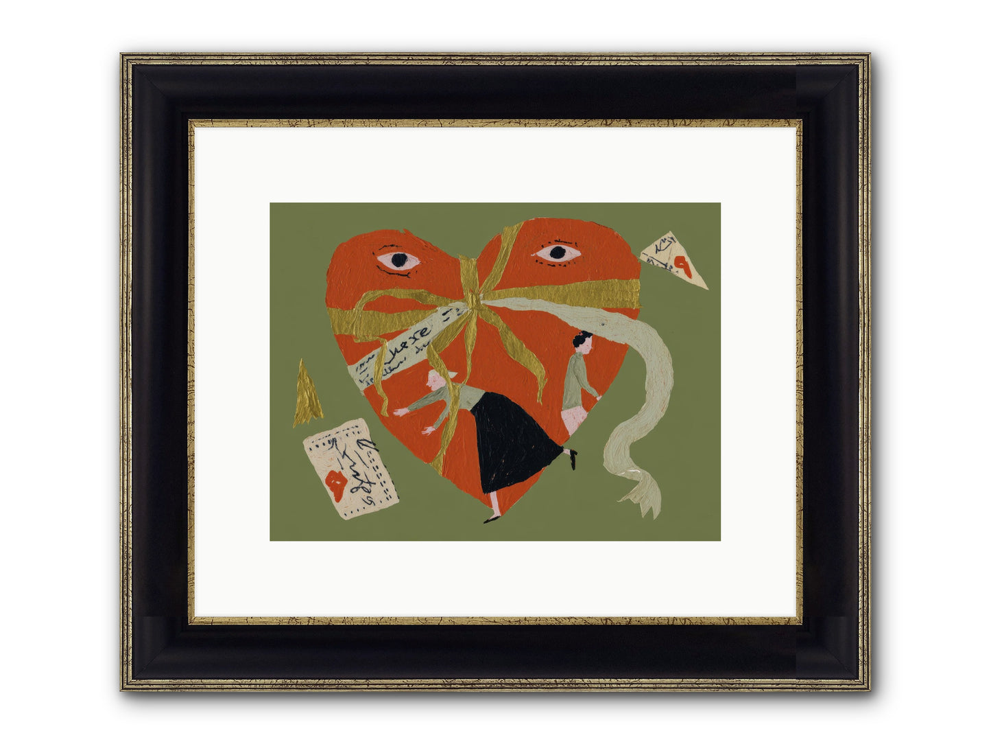 Where Love Takes Many Forms Framed Print - Black & Gold 12x9