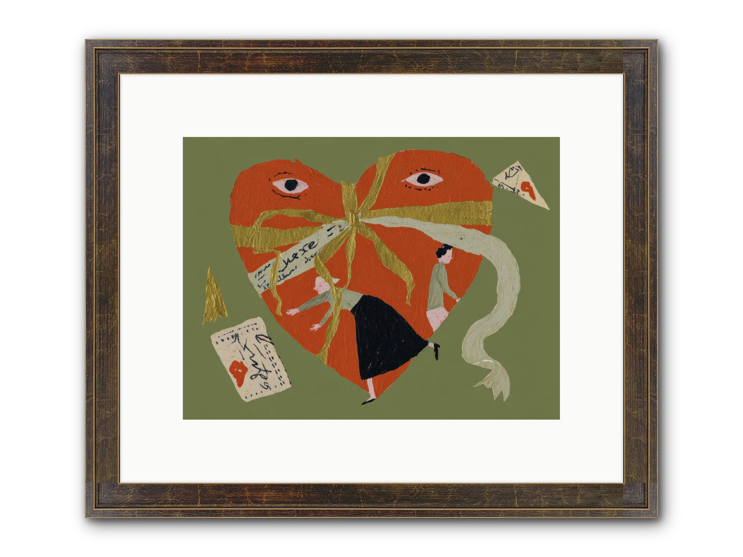 Where Love Takes Many Forms Framed Print - Slimwoods Black/Gold 12x9