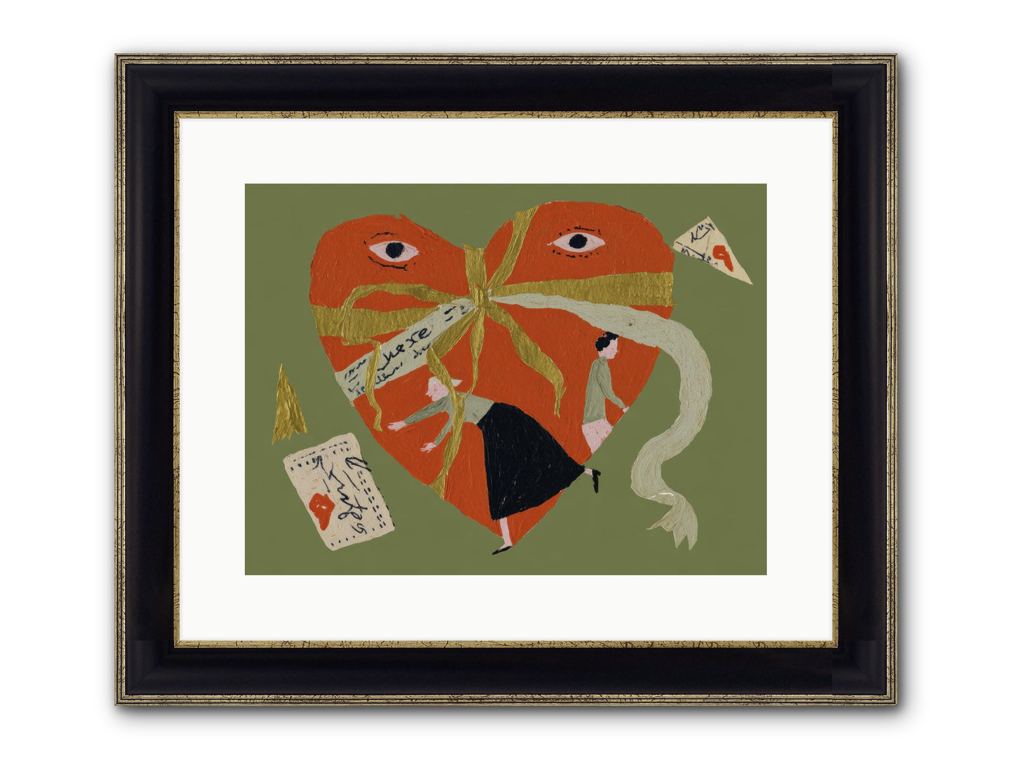 Where Love Takes Many Forms Framed Print - Black & Gold 16x12