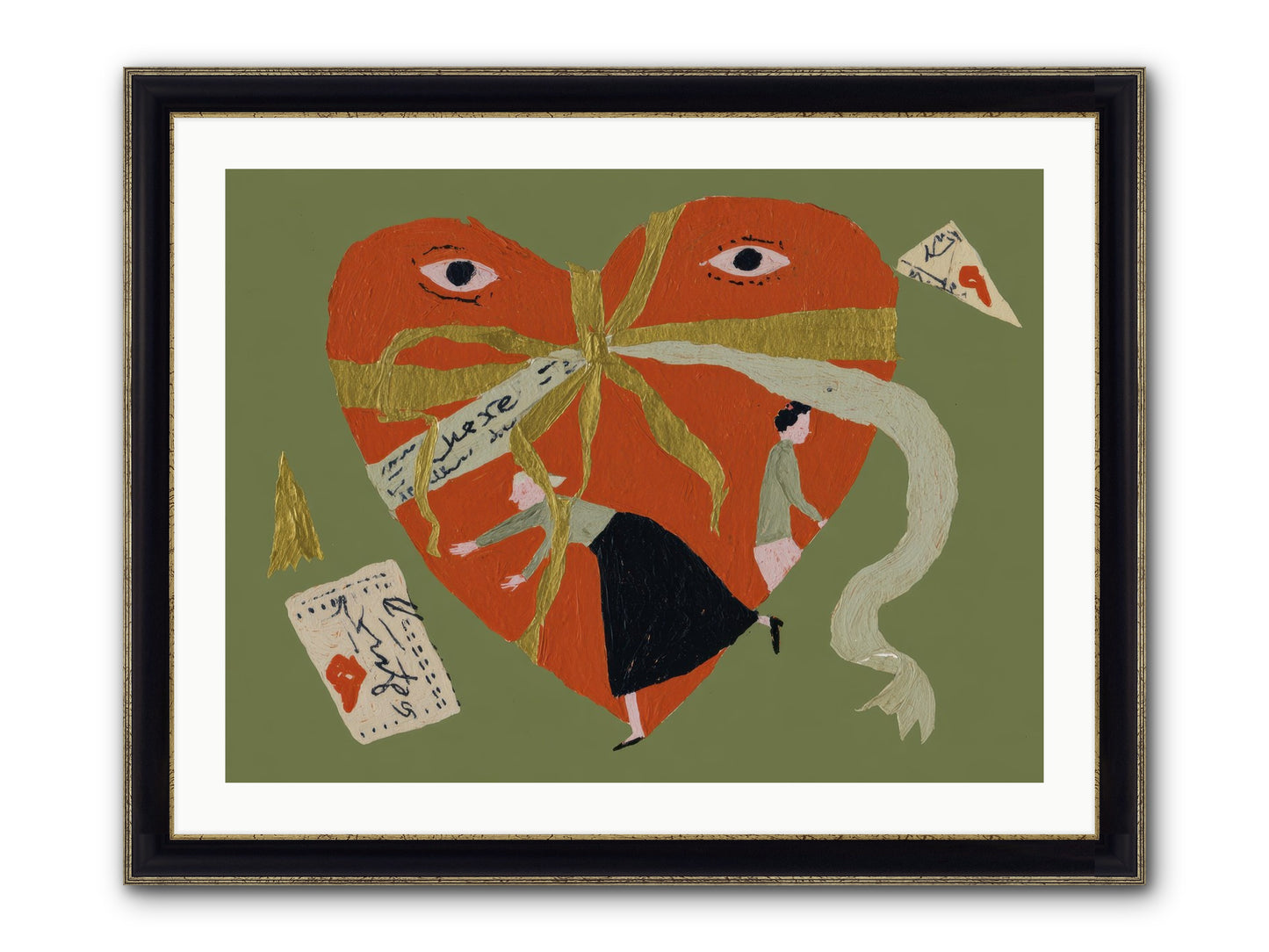 Where Love Takes Many Forms Framed Print - Black & Gold 32x24