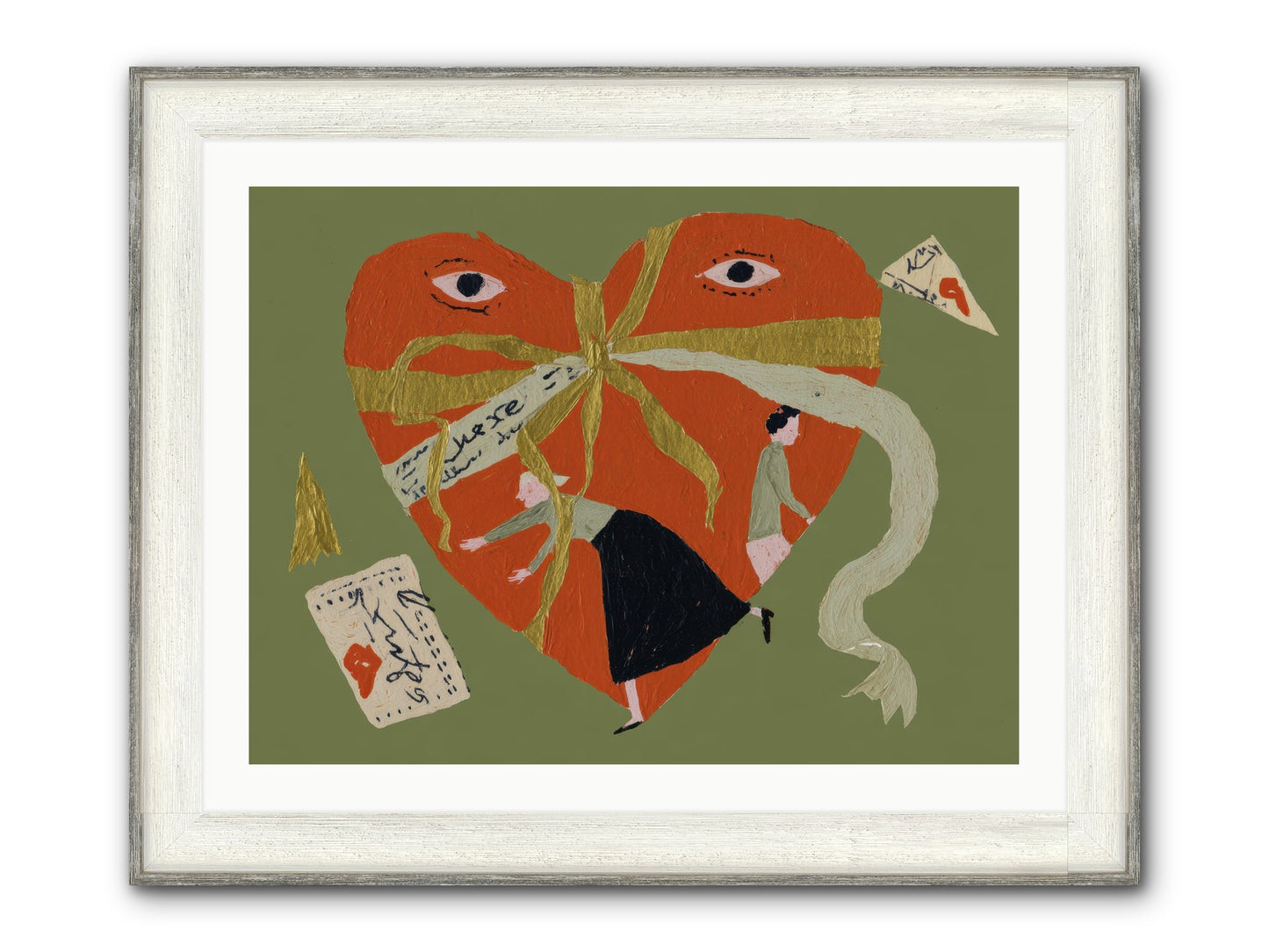 Where Love Takes Many Forms Framed Print - Driftwood White 32x24